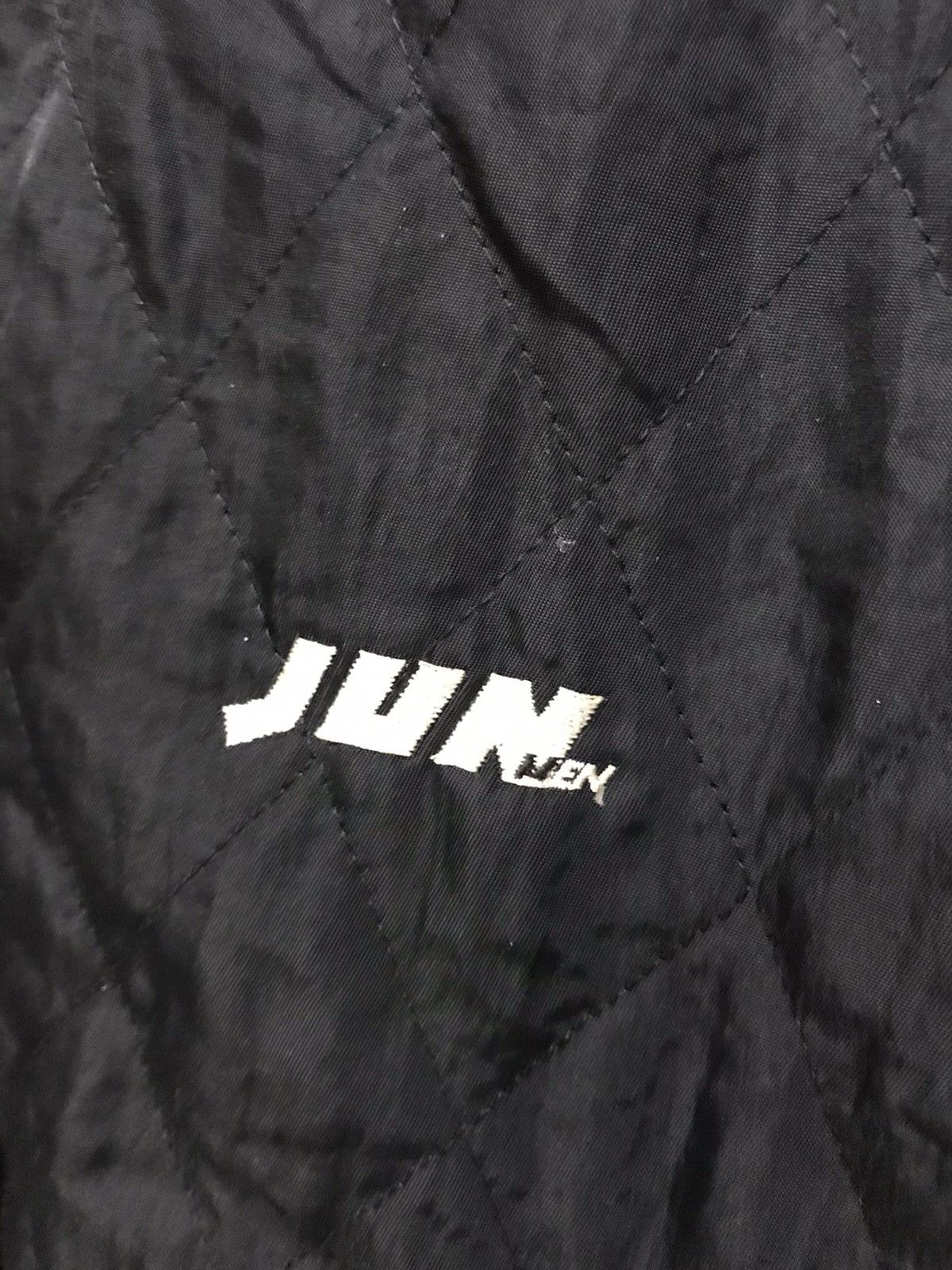 Japanese Brand × Jun Takahashi Vintage JUN Men bomber jacket leather sleeve Size US M / EU 48-50 / 2 - 14 Thumbnail