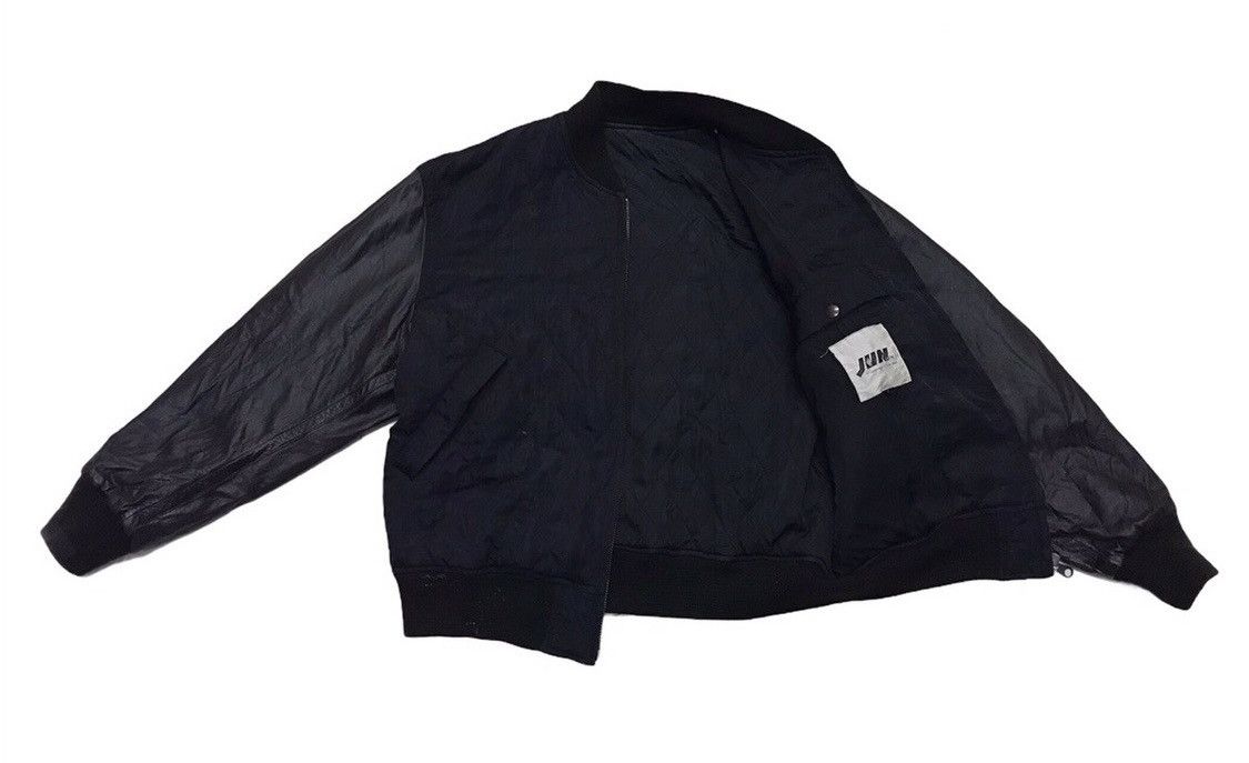 Japanese Brand × Jun Takahashi Vintage JUN Men bomber jacket leather sleeve Size US M / EU 48-50 / 2 - 6 Thumbnail