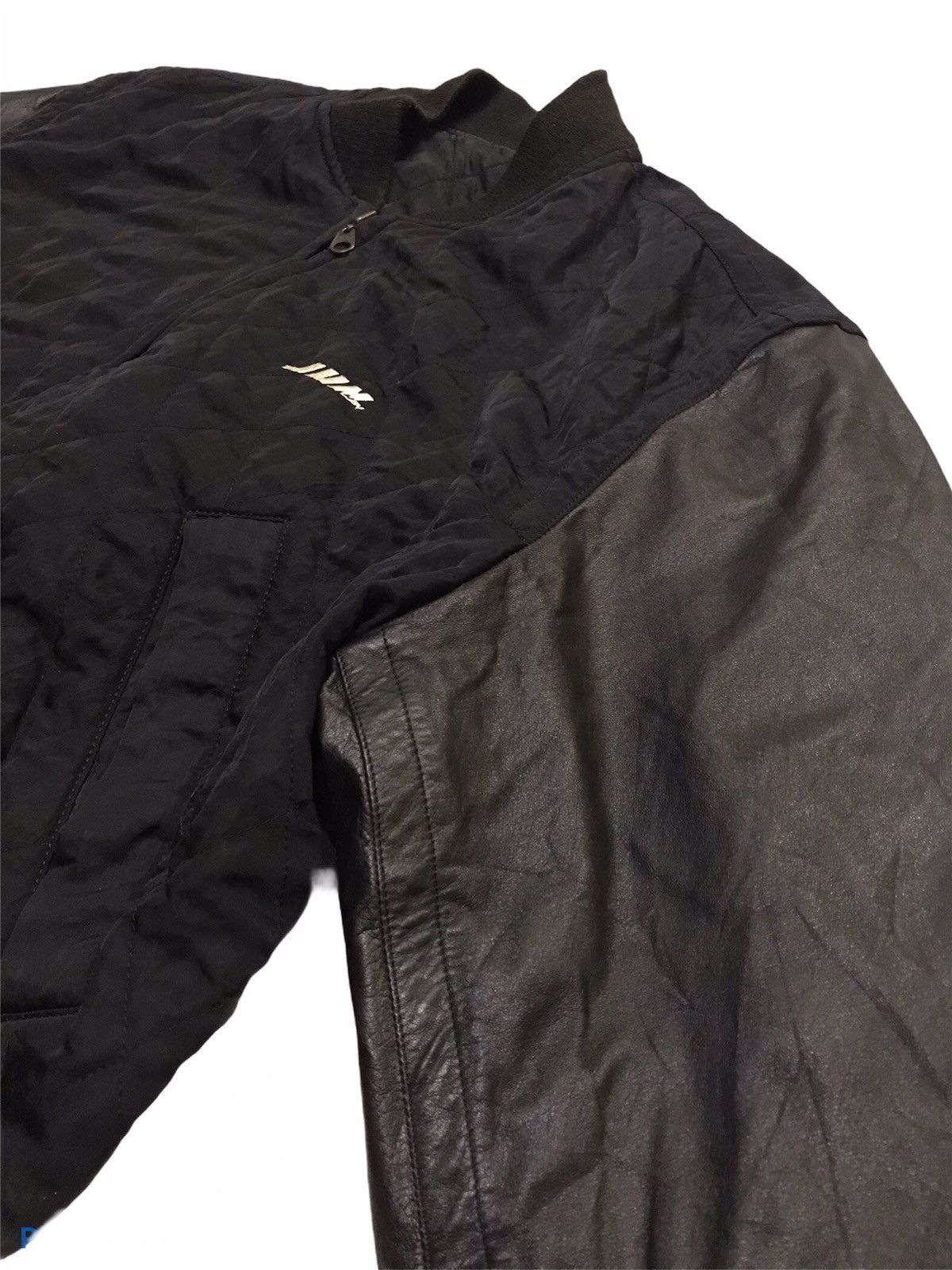 Japanese Brand × Jun Takahashi Vintage JUN Men bomber jacket leather sleeve Size US M / EU 48-50 / 2 - 7 Thumbnail