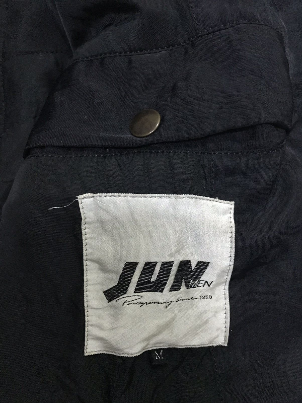 Japanese Brand × Jun Takahashi Vintage JUN Men bomber jacket leather sleeve Size US M / EU 48-50 / 2 - 9 Thumbnail