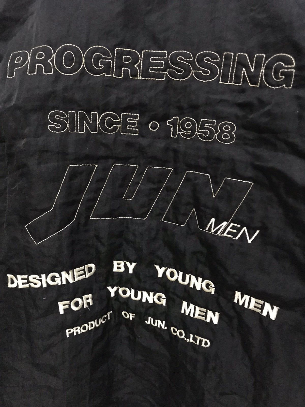 Japanese Brand × Jun Takahashi Vintage JUN Men bomber jacket leather sleeve Size US M / EU 48-50 / 2 - 12 Thumbnail