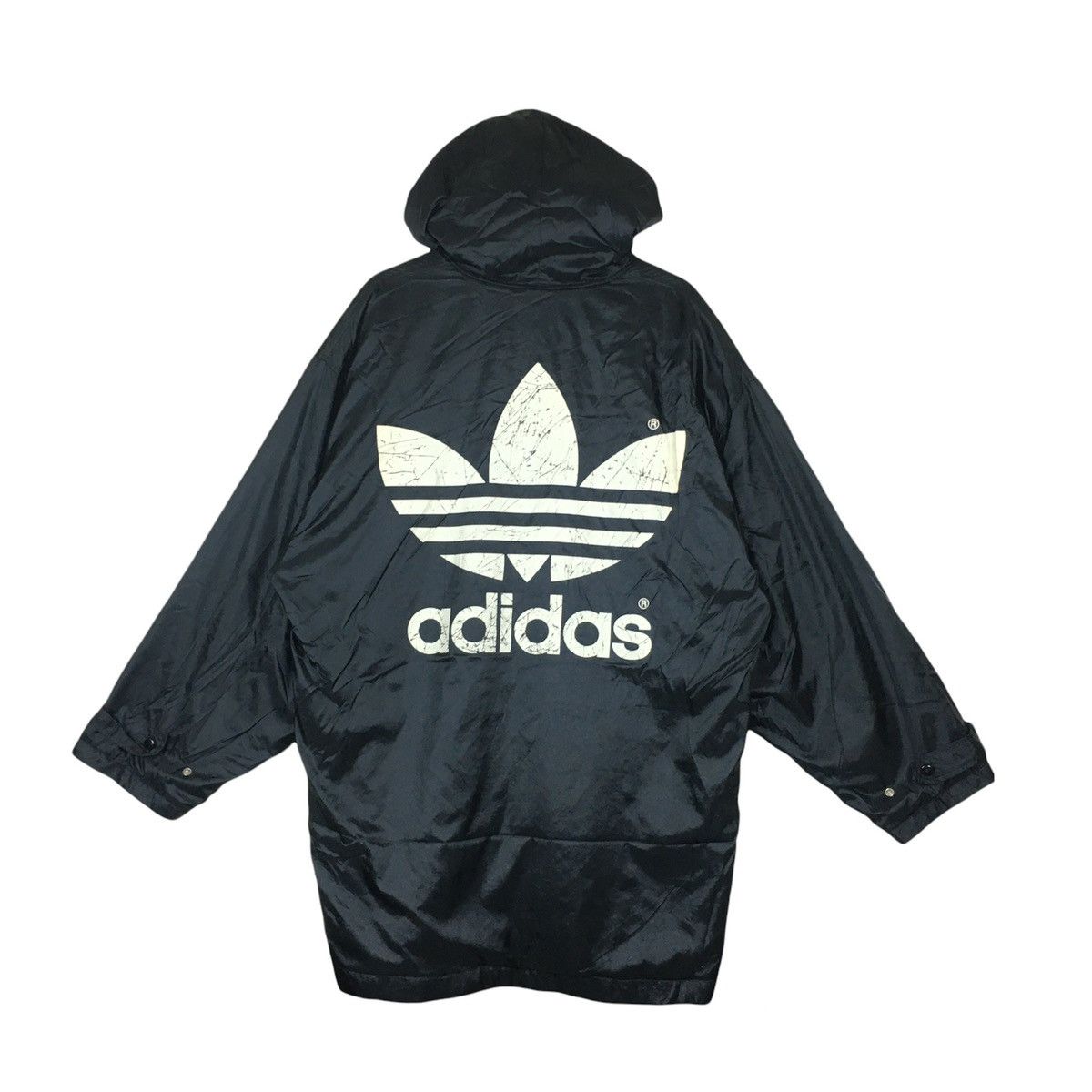 Adidas Adidas Trefoil Big Logo Pile Lined Raincoat Size US M / EU 48-50 / 2 - 6 Thumbnail