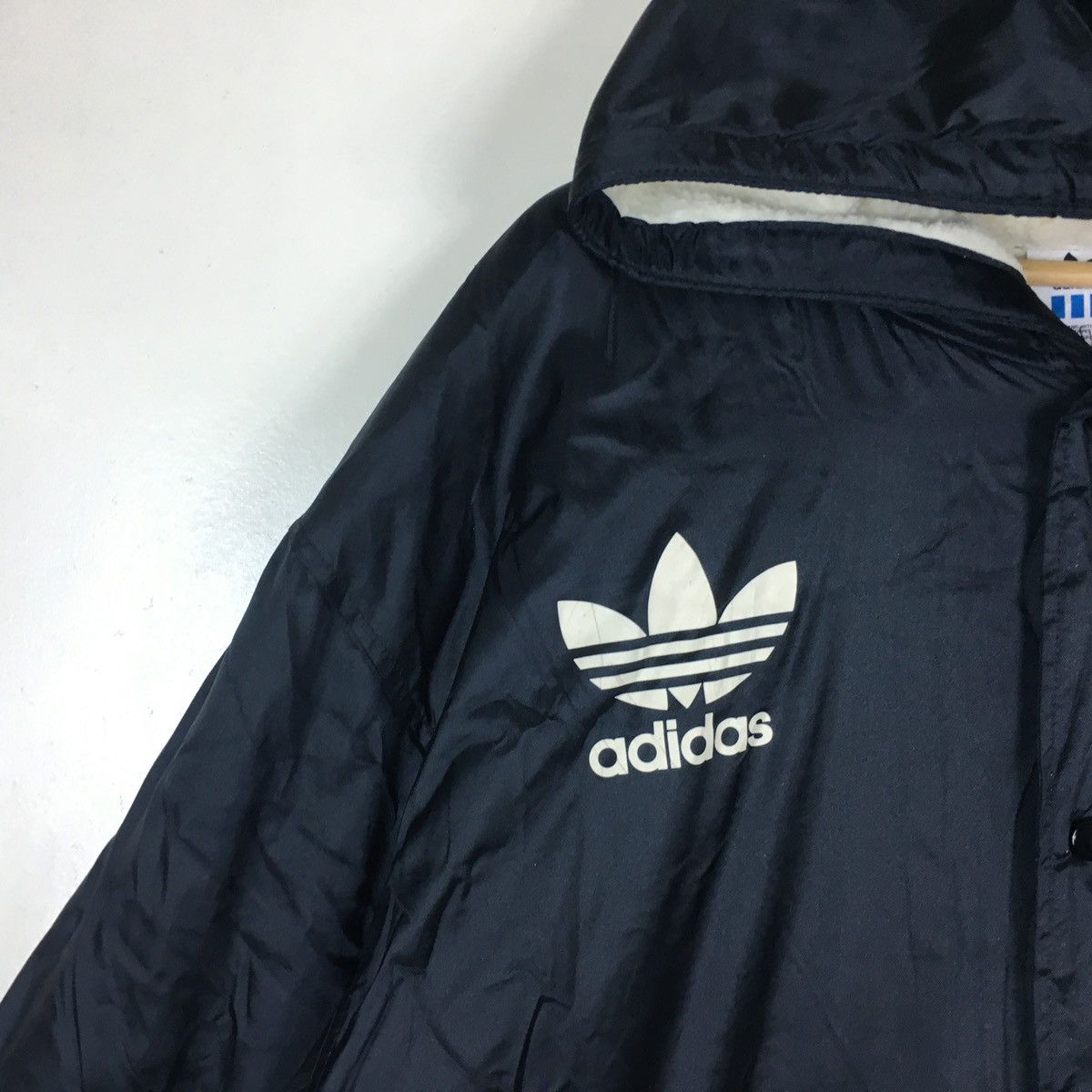 Adidas Adidas Trefoil Big Logo Pile Lined Raincoat Size US M / EU 48-50 / 2 - 3 Thumbnail