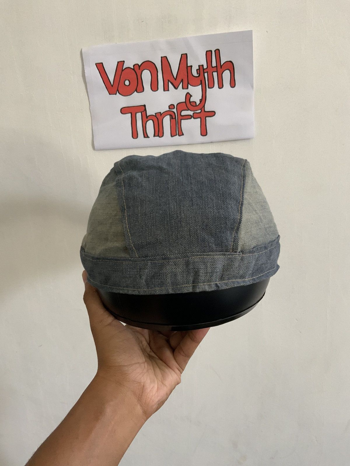 Japanese Brand Light Wash Denim Adjustable Hat Size ONE SIZE - 5 Thumbnail