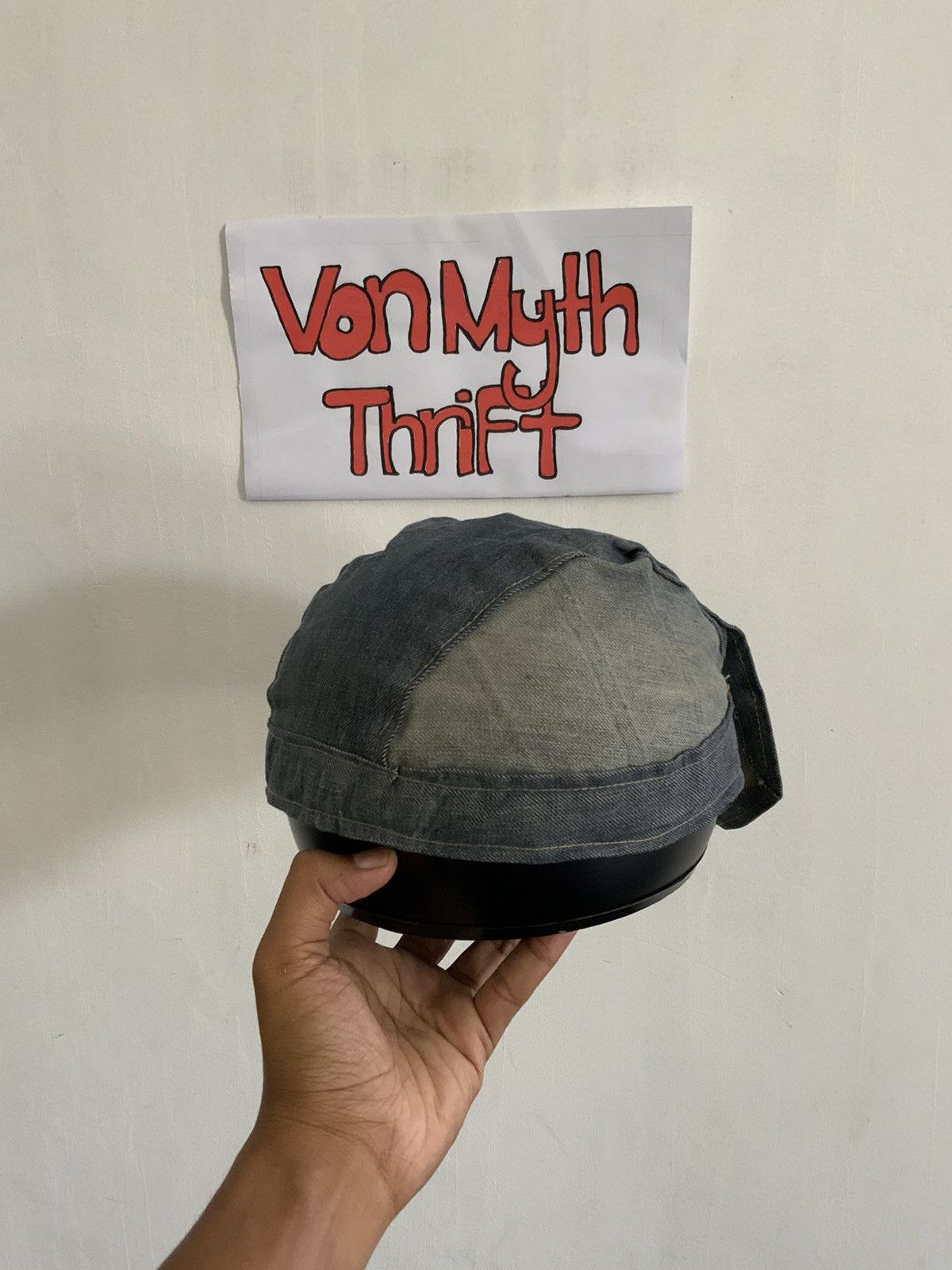Japanese Brand Light Wash Denim Adjustable Hat Size ONE SIZE - 1 Thumbnail