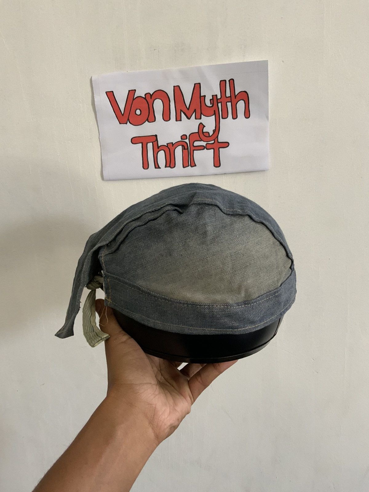 Japanese Brand Light Wash Denim Adjustable Hat Size ONE SIZE - 4 Thumbnail