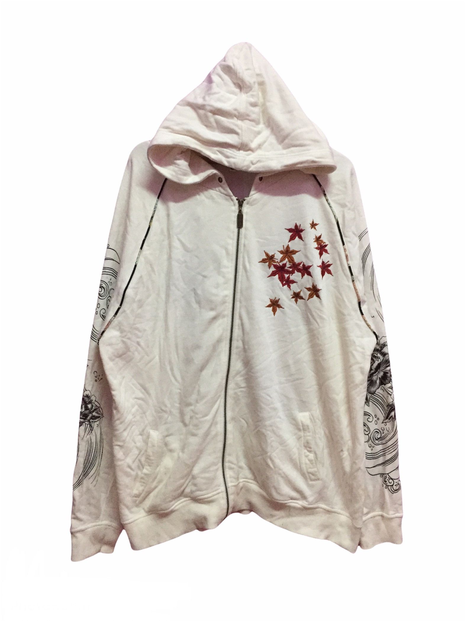 Japanese Brand Vintage Karakuri Tamashii Fish Koi Hoodies Size 3L Size US L / EU 52-54 / 3 - 2 Thumbnail