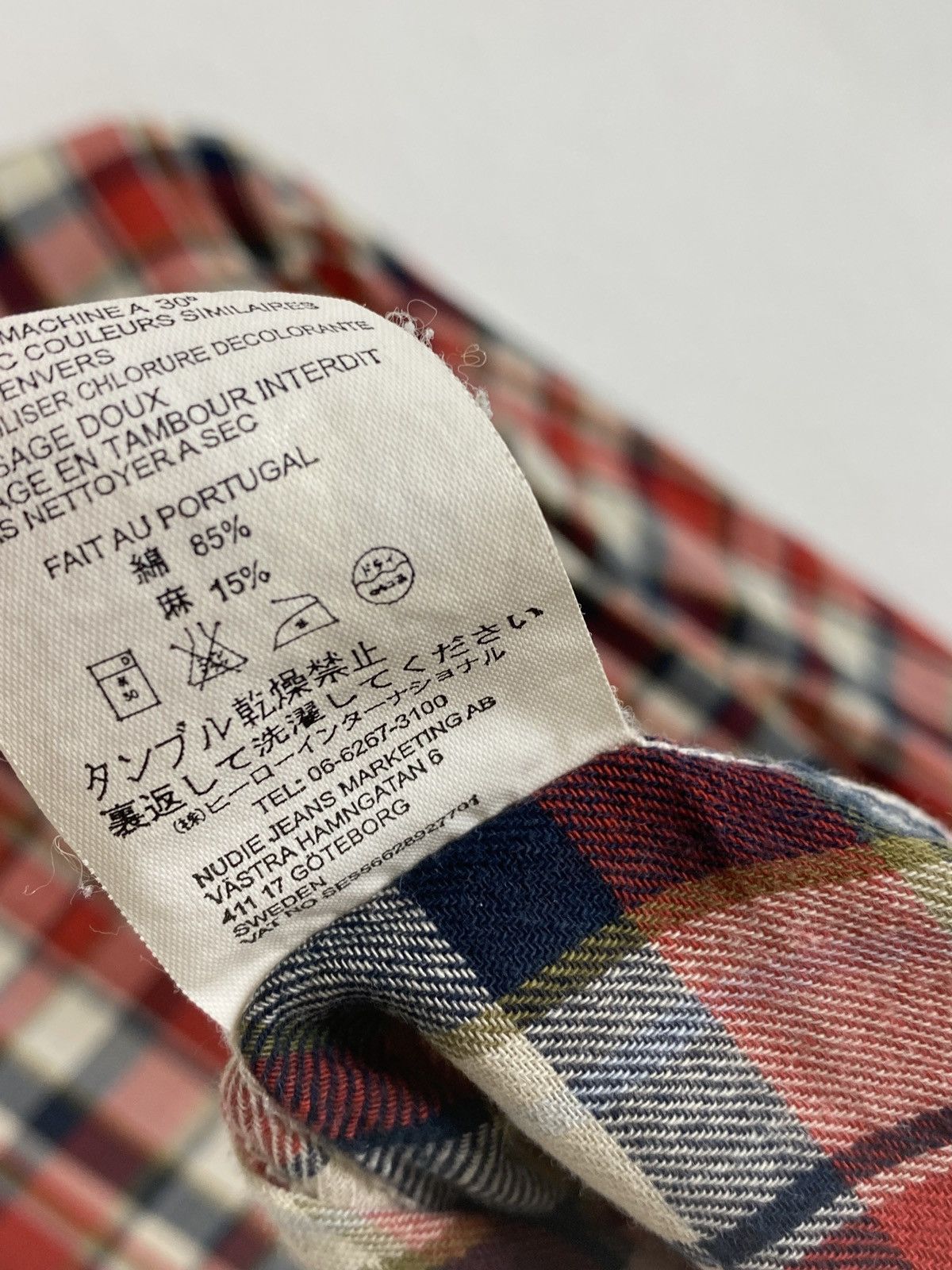 Nudie Jeans Nudie Jeans Lino Blend Checkered Long Sleeve Shirt Size US M / EU 48-50 / 2 - 8 Thumbnail