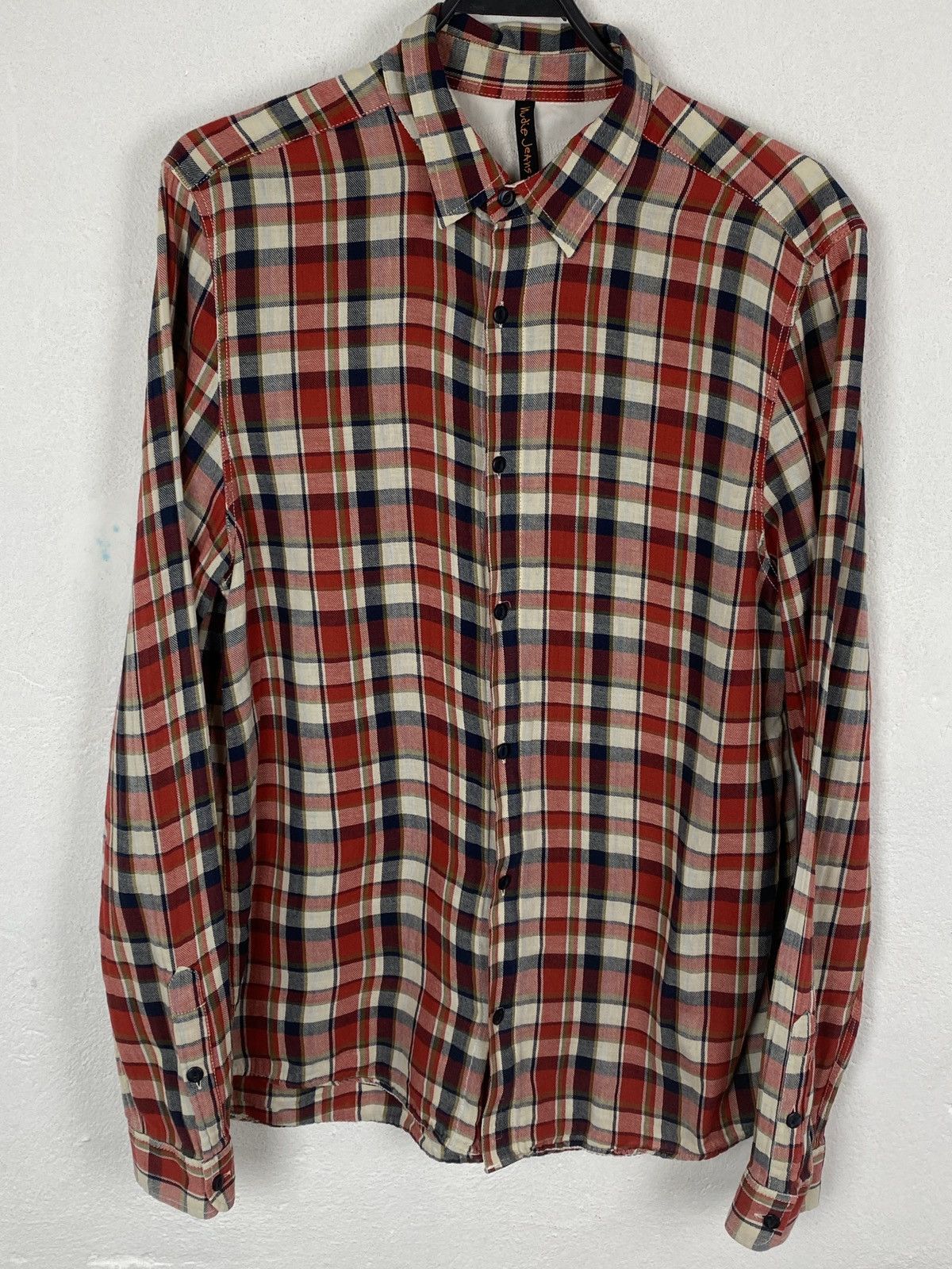 Nudie Jeans Nudie Jeans Lino Blend Checkered Long Sleeve Shirt Size US M / EU 48-50 / 2 - 1 Thumbnail