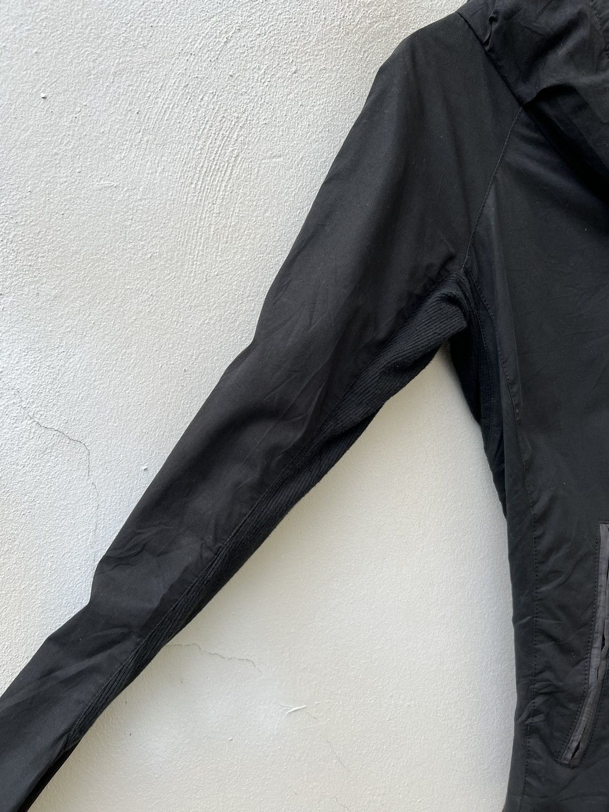 If Six Was Nine L.G.B. Distressed Hybrid Leather Hoodie Black Jacket Size US S / EU 44-46 / 1 - 9 Thumbnail