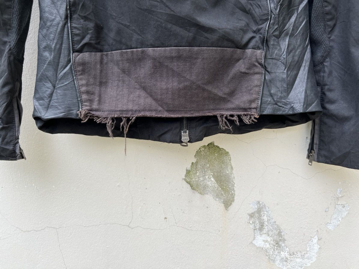 If Six Was Nine L.G.B. Distressed Hybrid Leather Hoodie Black Jacket Size US S / EU 44-46 / 1 - 14 Thumbnail