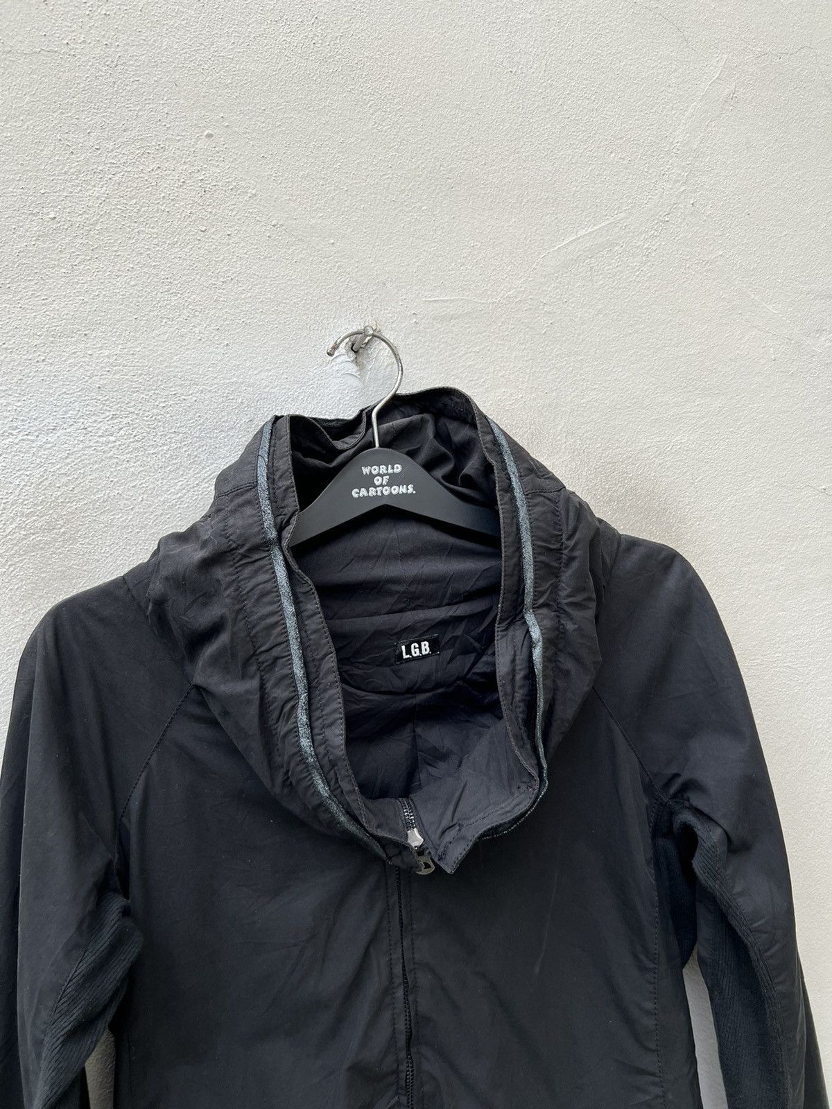 If Six Was Nine L.G.B. Distressed Hybrid Leather Hoodie Black Jacket Size US S / EU 44-46 / 1 - 8 Thumbnail