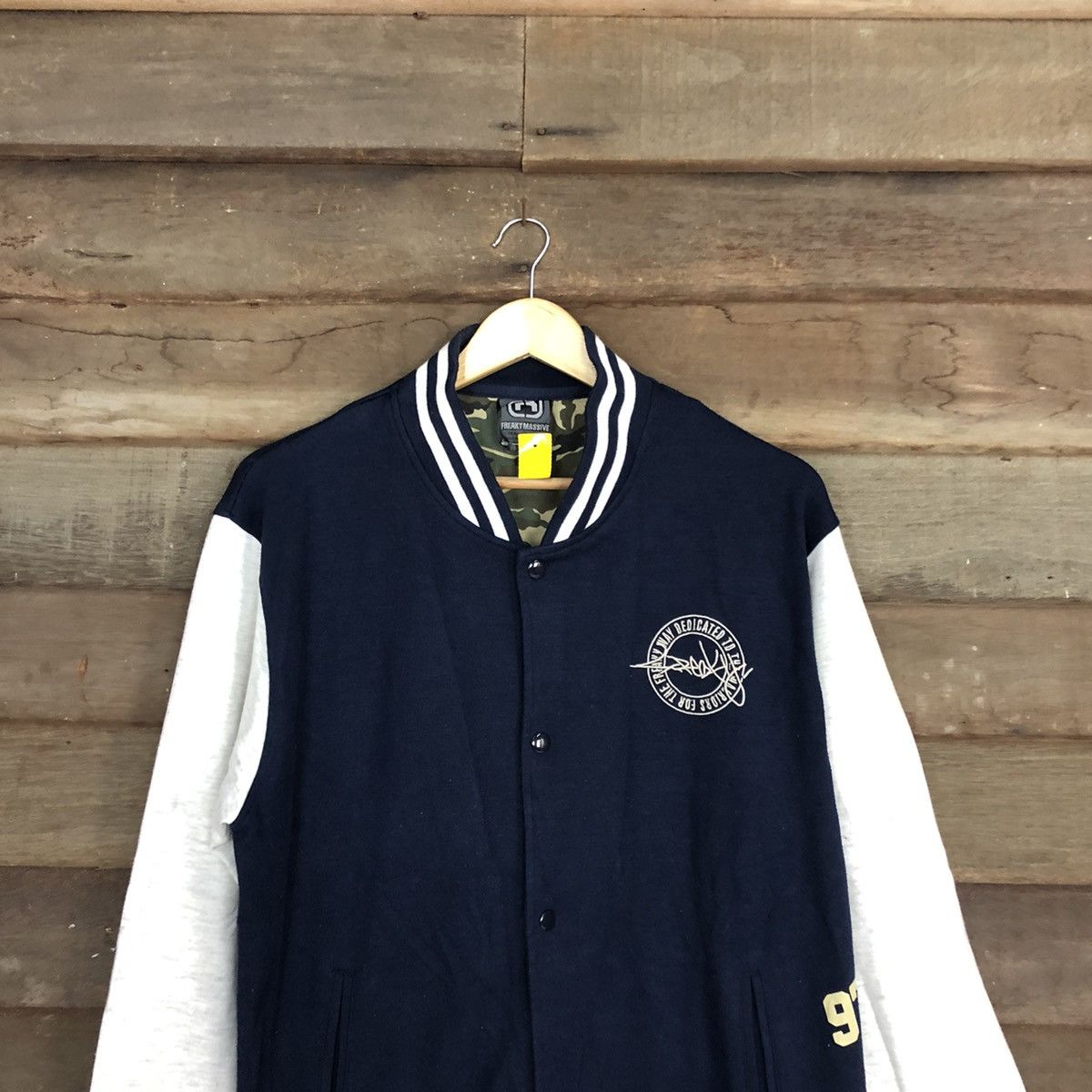 Japanese Brand Freaky Massive Blue Varsity Jacket #3734 Size US L / EU 52-54 / 3 - 8 Thumbnail