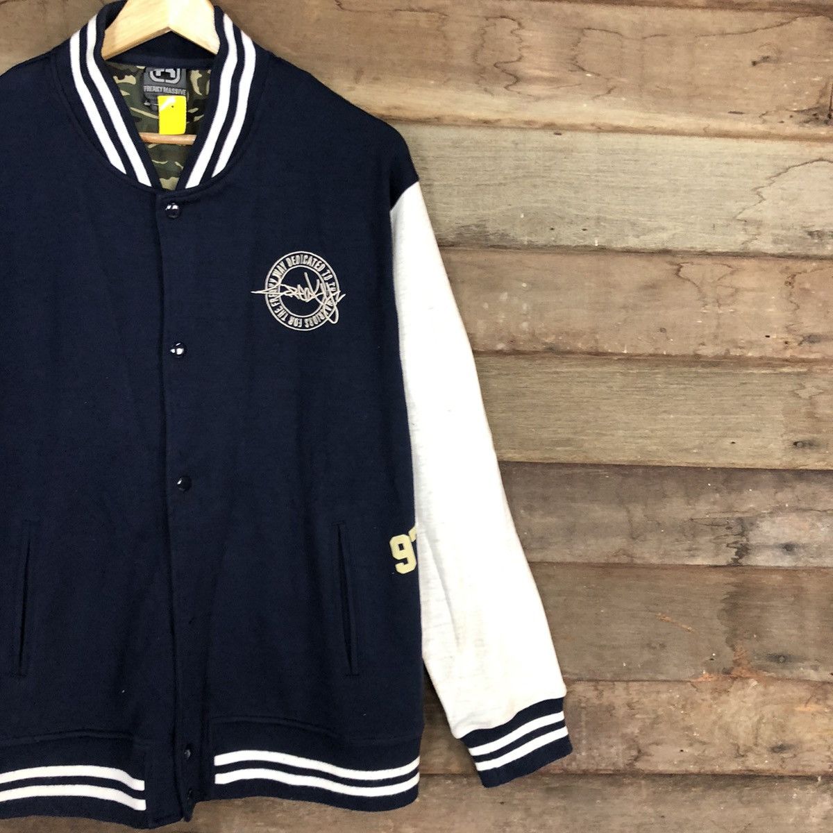 Japanese Brand Freaky Massive Blue Varsity Jacket #3734 Size US L / EU 52-54 / 3 - 5 Thumbnail
