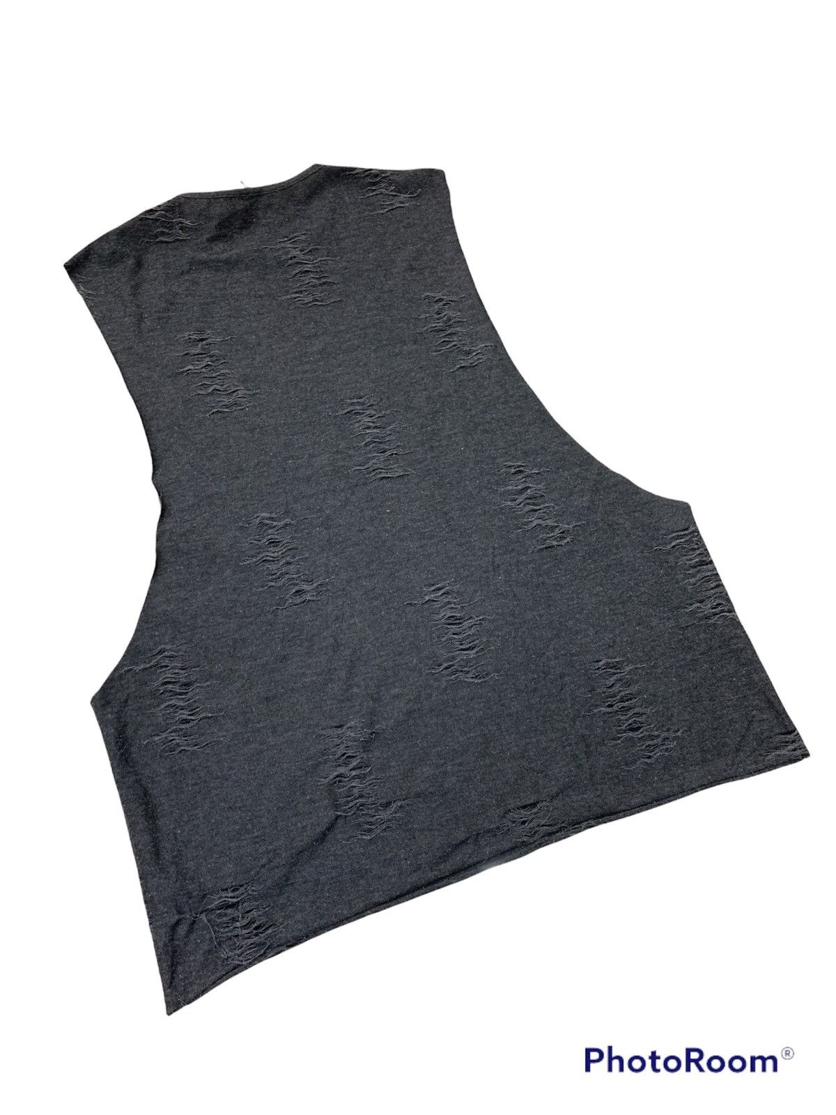Asos DISTRESSED RAZORCUT DROPPED ARMHOLE SLEEVELESS SHIRT Size US XXL / EU 58 / 5 - 2 Thumbnail