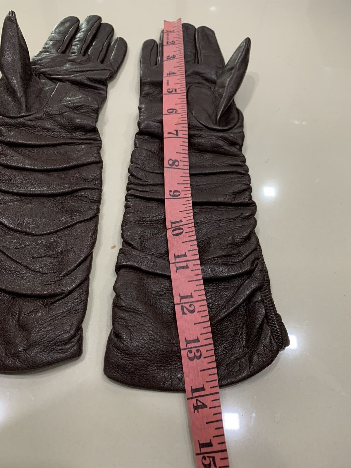 Leather LONG LEATHER GLOVES BY FRATELLI FORINO MADE IN ITALY Size ONE SIZE - 3 Thumbnail