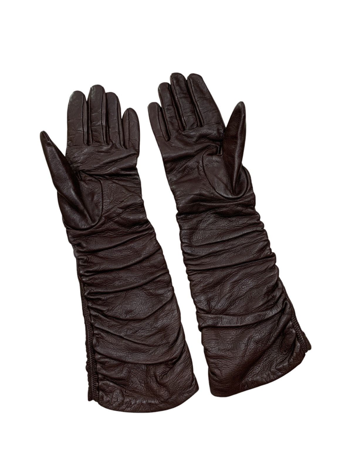 Leather LONG LEATHER GLOVES BY FRATELLI FORINO MADE IN ITALY Size ONE SIZE - 2 Thumbnail