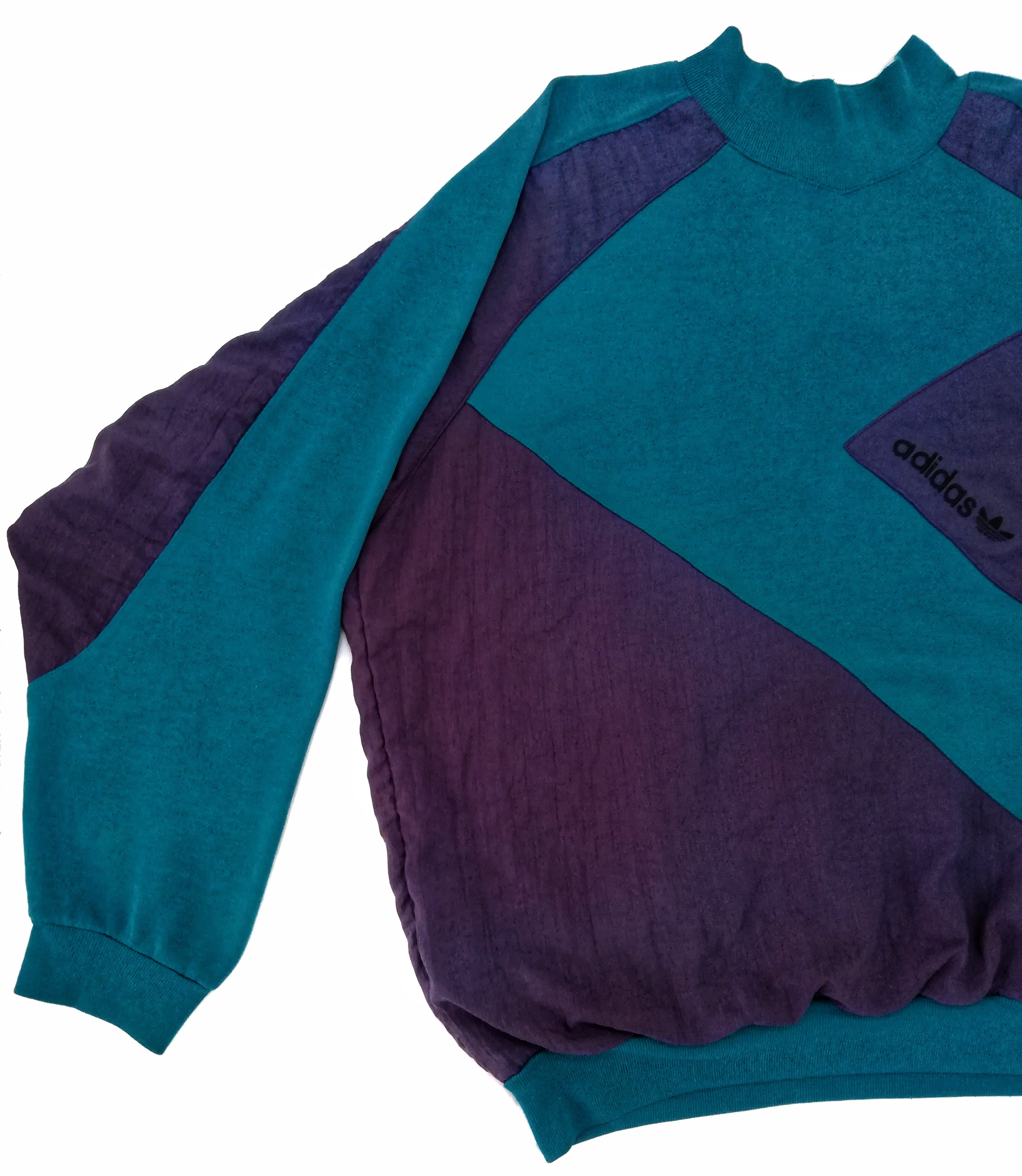 Adidas 🔥Rare!!! Adidas Vintage 90's Colourblock Sweatshirt🔥 Size US XL / EU 56 / 4 - 2 Thumbnail