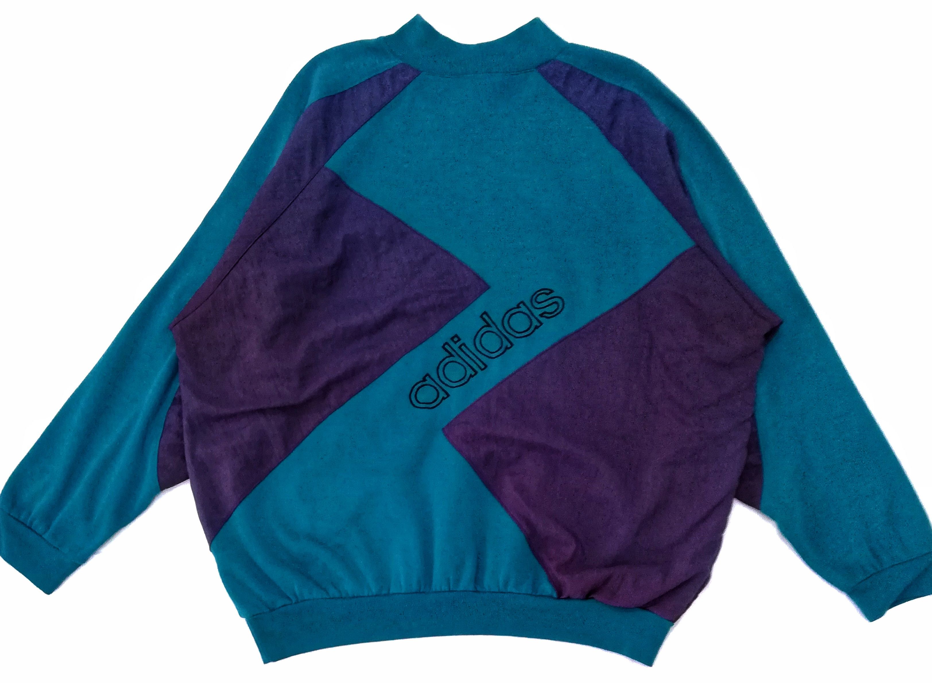 Adidas 🔥Rare!!! Adidas Vintage 90's Colourblock Sweatshirt🔥 Size US XL / EU 56 / 4 - 9 Thumbnail