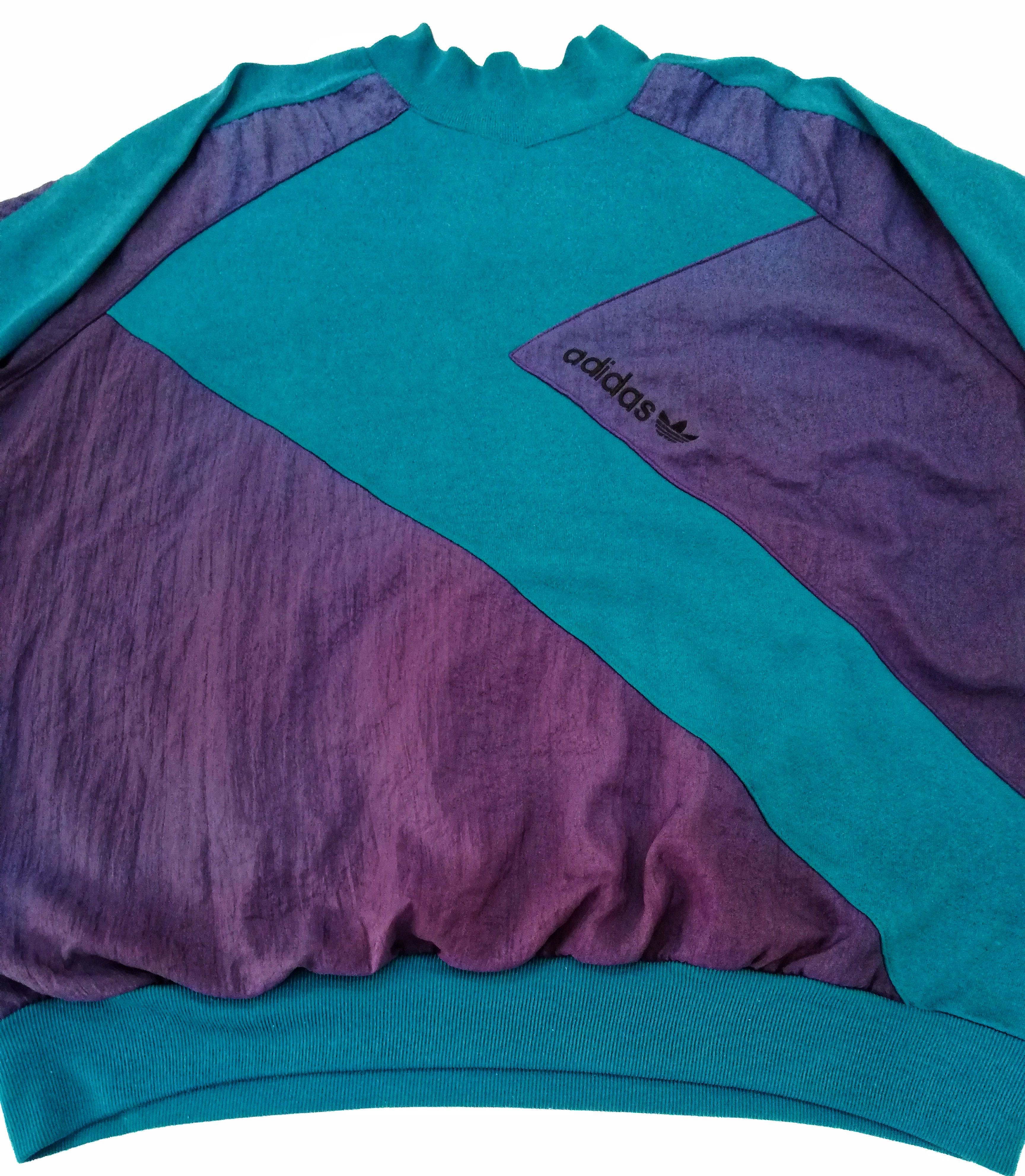 Adidas 🔥Rare!!! Adidas Vintage 90's Colourblock Sweatshirt🔥 Size US XL / EU 56 / 4 - 4 Thumbnail