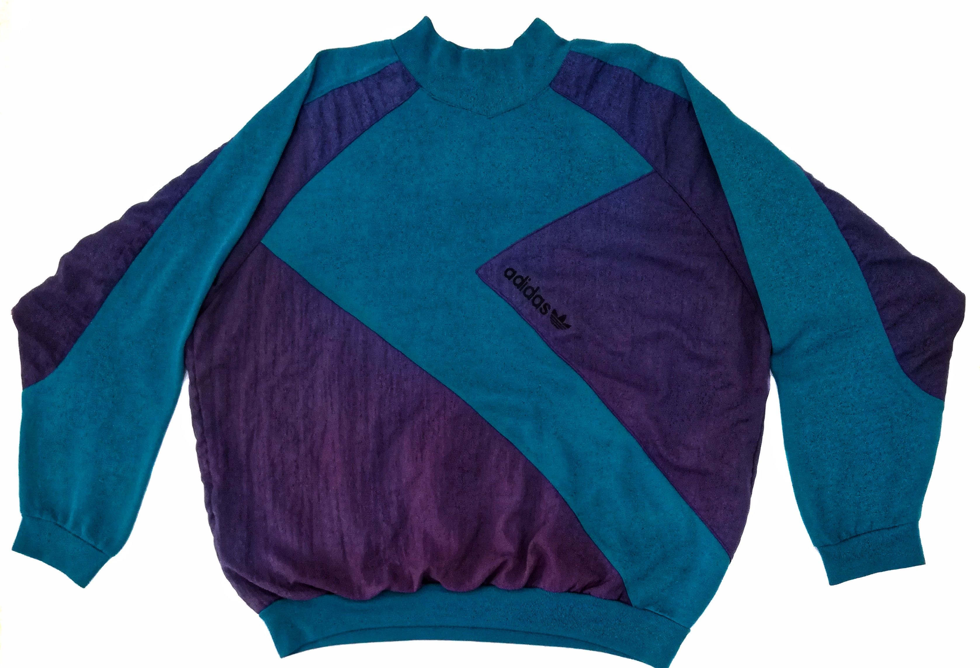 Adidas 🔥Rare!!! Adidas Vintage 90's Colourblock Sweatshirt🔥 Size US XL / EU 56 / 4 - 1 Thumbnail