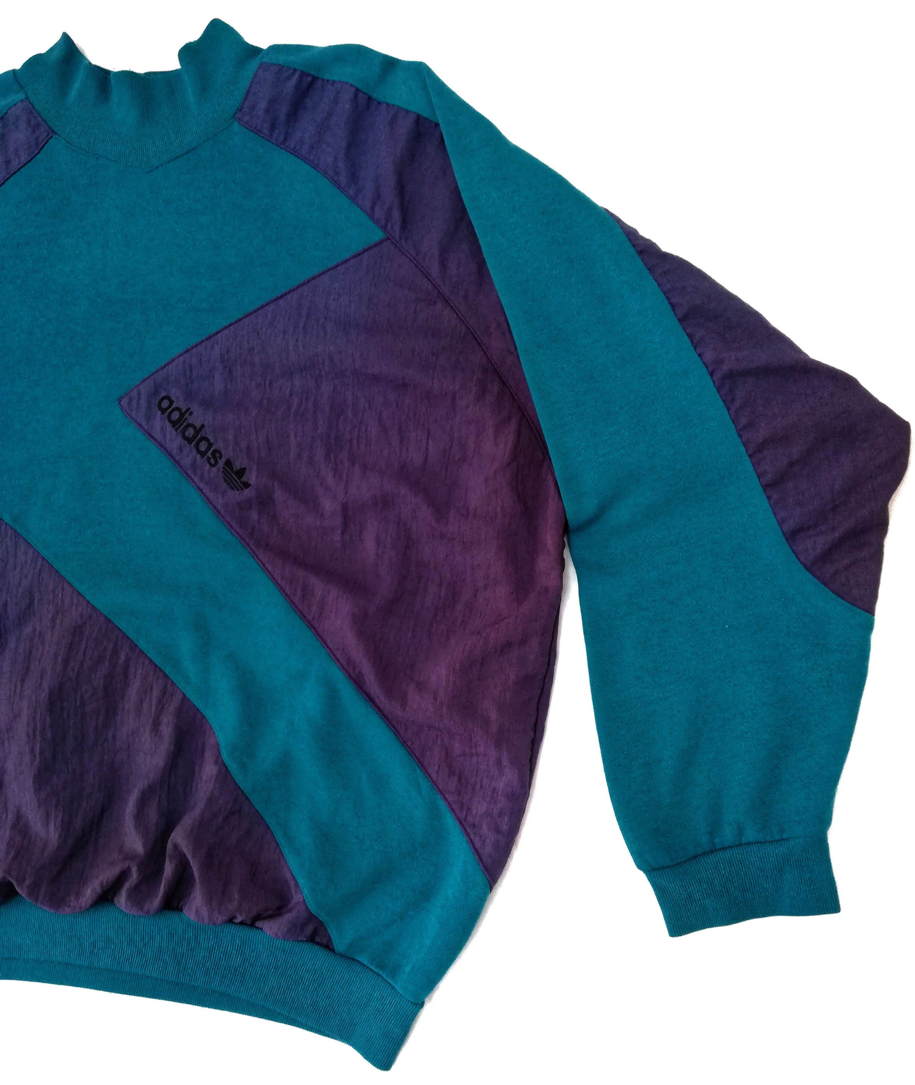 Adidas 🔥Rare!!! Adidas Vintage 90's Colourblock Sweatshirt🔥 Size US XL / EU 56 / 4 - 3 Thumbnail