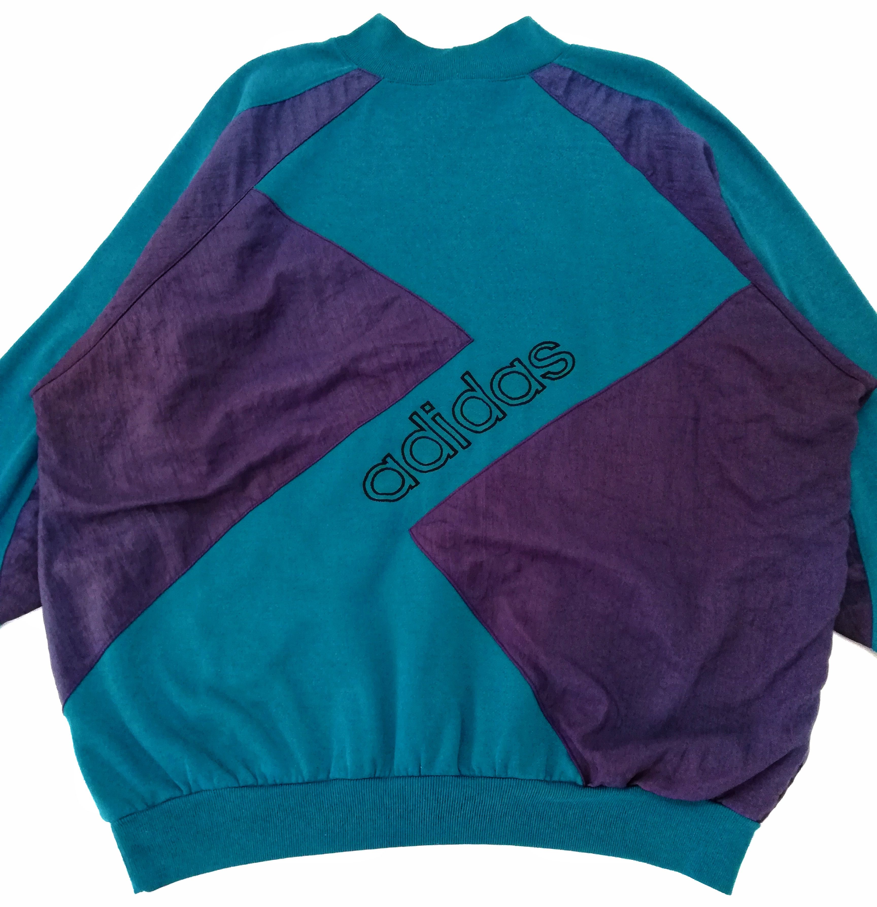 Adidas 🔥Rare!!! Adidas Vintage 90's Colourblock Sweatshirt🔥 Size US XL / EU 56 / 4 - 10 Thumbnail
