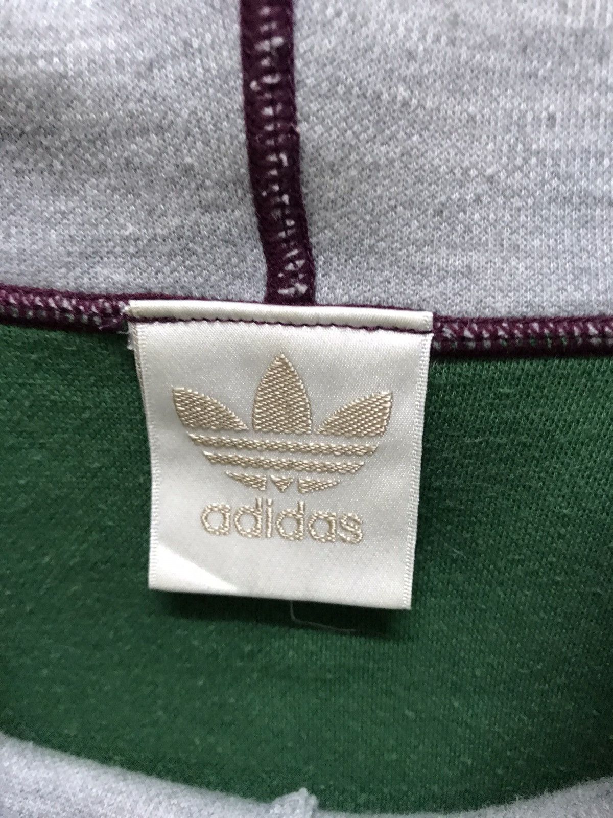Adidas × Descente × Vintage Vintage 90s adidas sweater hoodie big logo overprint Size US L / EU 52-54 / 3 - 5 Thumbnail
