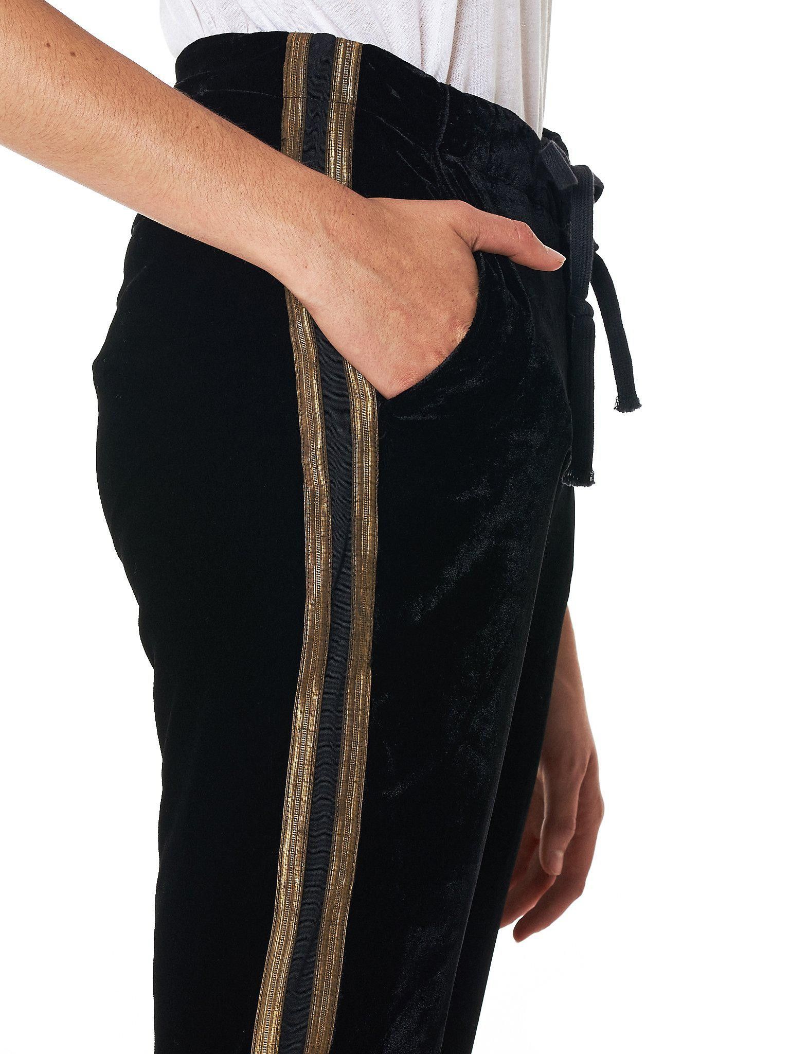 Greg Lauren *NEW* $1500 BLACK VELVET ROYAL LOUNGE PANTS Size 28" / US 6 / IT 42 - 11 Thumbnail