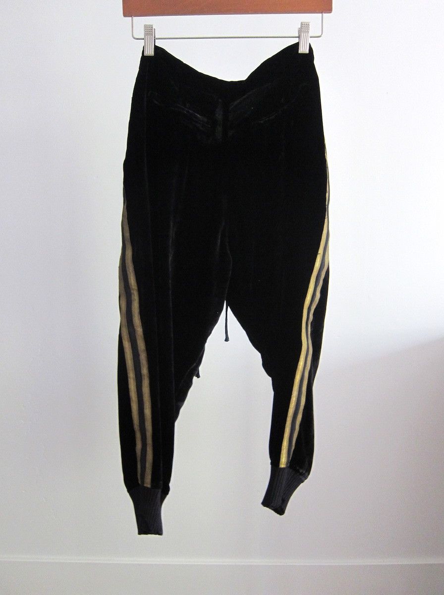Greg Lauren *NEW* $1500 BLACK VELVET ROYAL LOUNGE PANTS Size 28" / US 6 / IT 42 - 6 Thumbnail