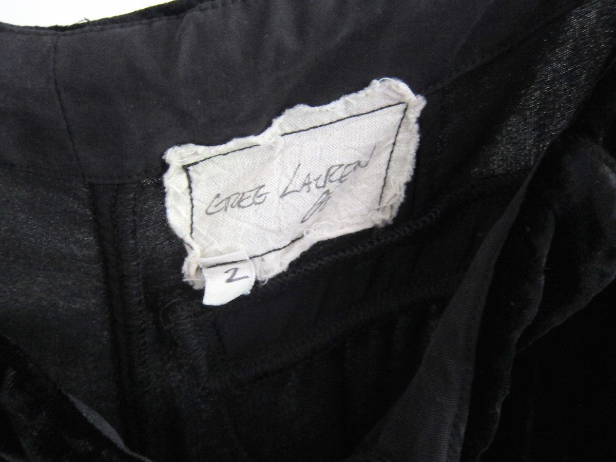 Greg Lauren *NEW* $1500 BLACK VELVET ROYAL LOUNGE PANTS Size 28" / US 6 / IT 42 - 7 Thumbnail