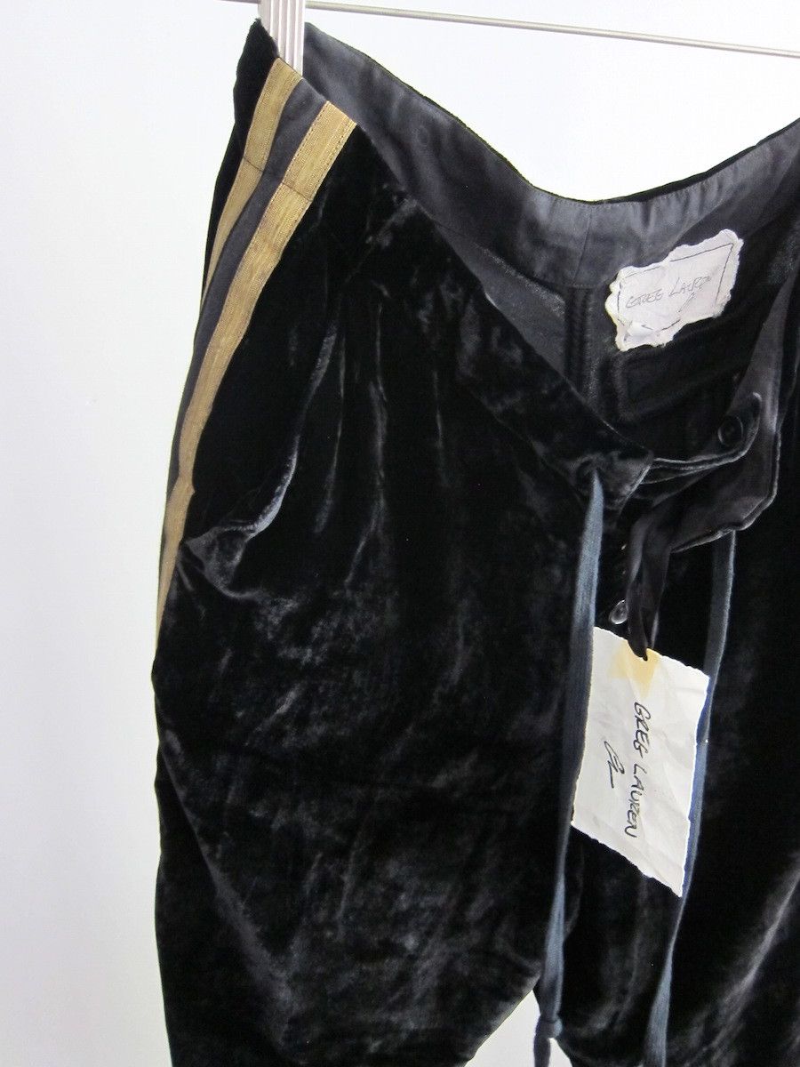 Greg Lauren *NEW* $1500 BLACK VELVET ROYAL LOUNGE PANTS Size 28" / US 6 / IT 42 - 5 Thumbnail