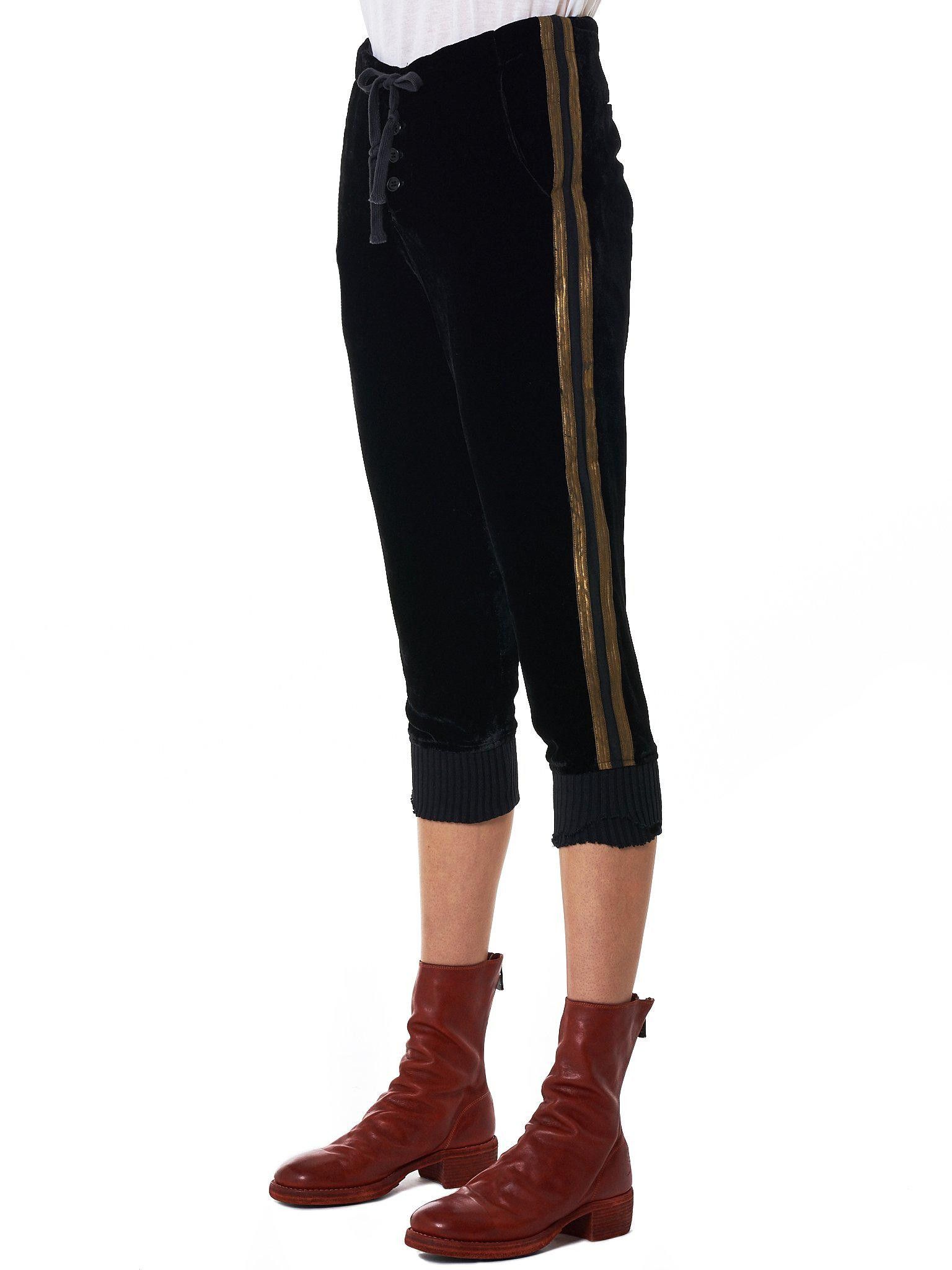 Greg Lauren *NEW* $1500 BLACK VELVET ROYAL LOUNGE PANTS Size 28" / US 6 / IT 42 - 10 Thumbnail