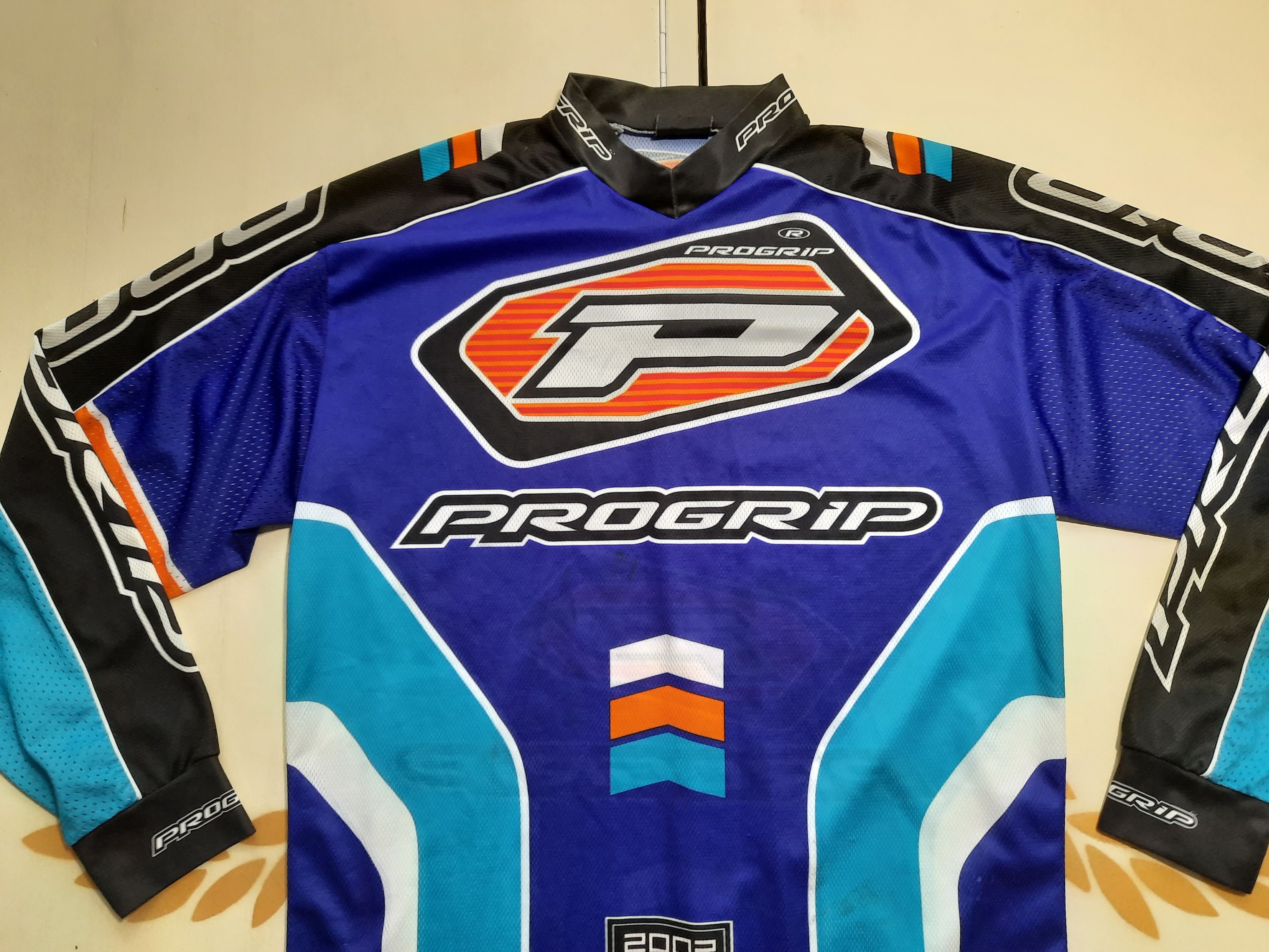 Vintage PRO GRIP CYCLE MOTOCROSS BIKE Jersey 2002 Size US L / EU 52-54 / 3 - 4 Thumbnail