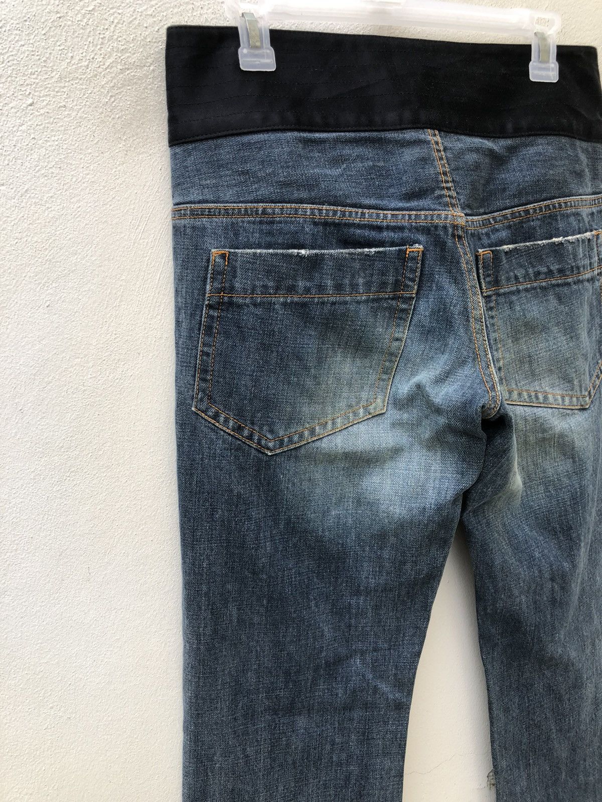 Vintage Double Standard Clothing Japan Distressed Black Waist Denim Size US 32 / EU 48 - 12 Thumbnail