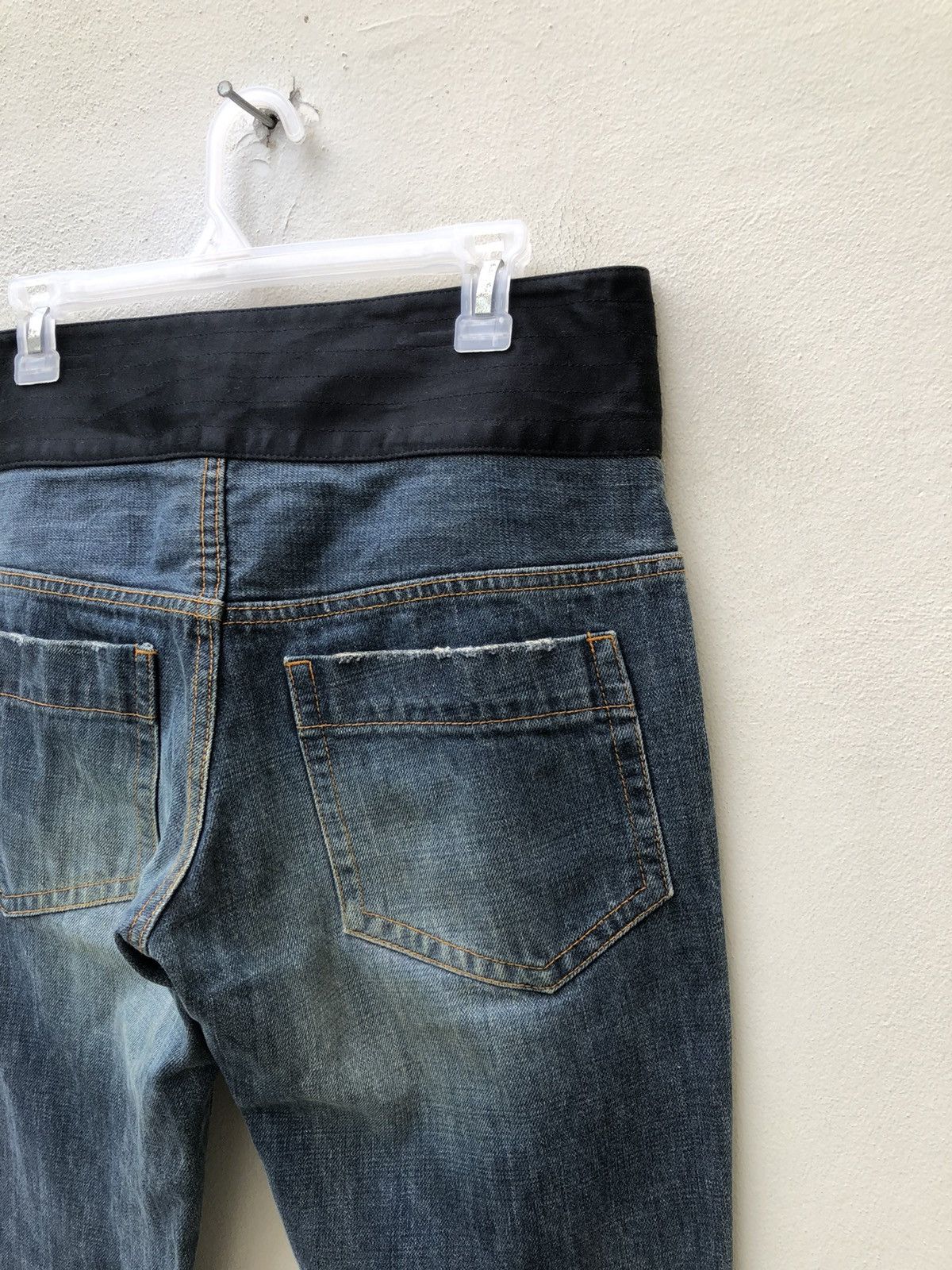 Vintage Double Standard Clothing Japan Distressed Black Waist Denim Size US 32 / EU 48 - 14 Thumbnail