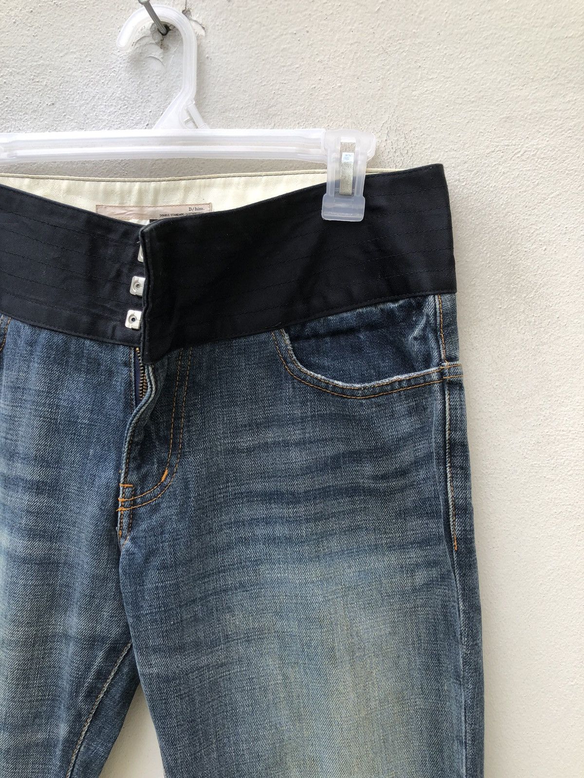 Vintage Double Standard Clothing Japan Distressed Black Waist Denim Size US 32 / EU 48 - 7 Thumbnail