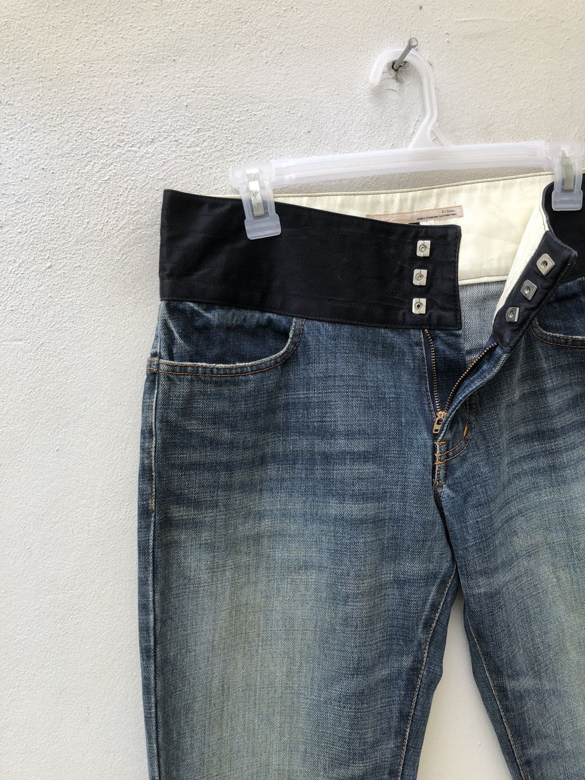 Vintage Double Standard Clothing Japan Distressed Black Waist Denim Size US 32 / EU 48 - 4 Thumbnail