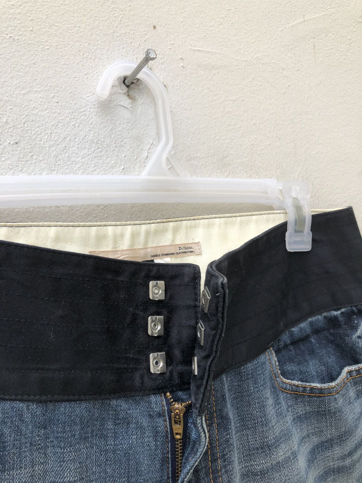 Vintage Double Standard Clothing Japan Distressed Black Waist Denim Size US 32 / EU 48 - 3 Thumbnail