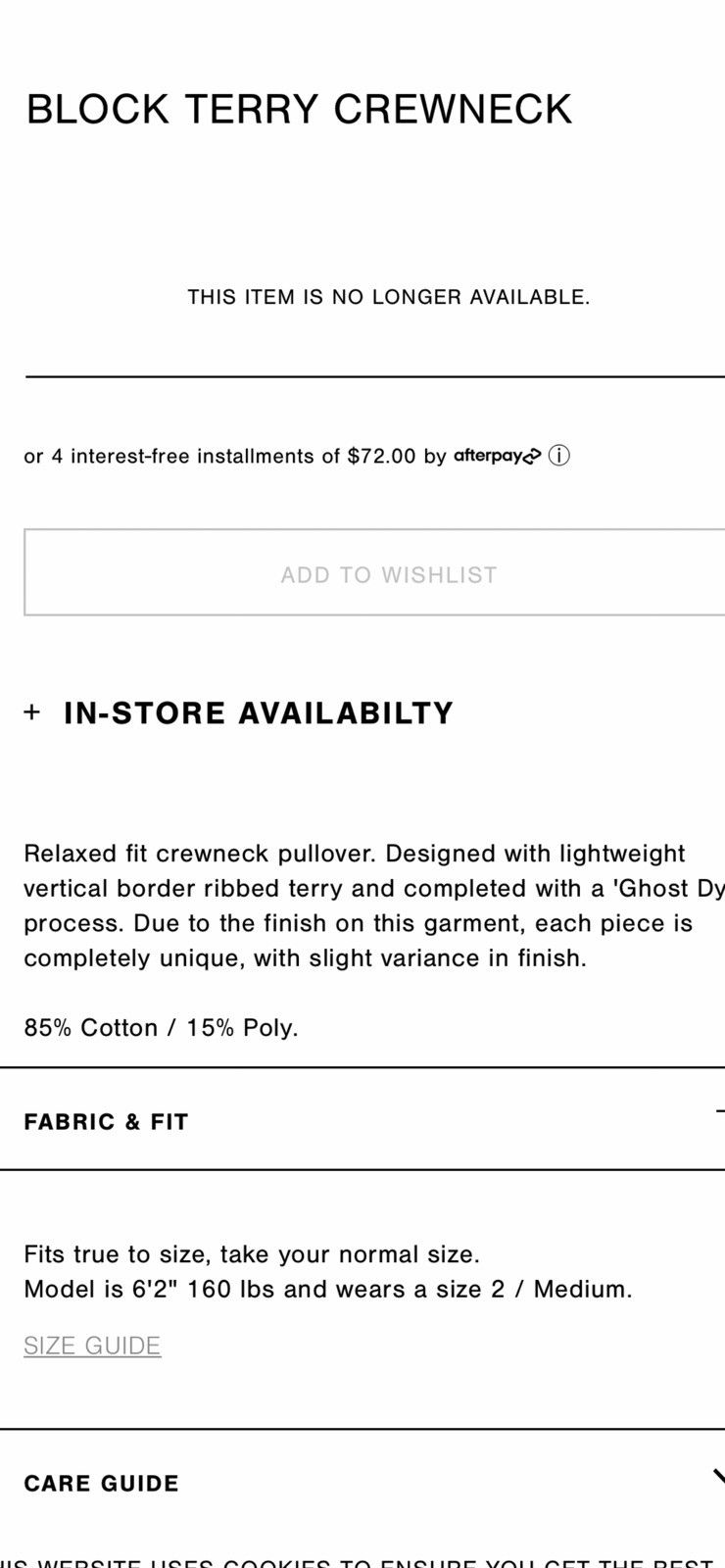 John Elliott John Elliott block terry crewneck. 3/L. $298 Size US L / EU 52-54 / 3 - 2 Thumbnail