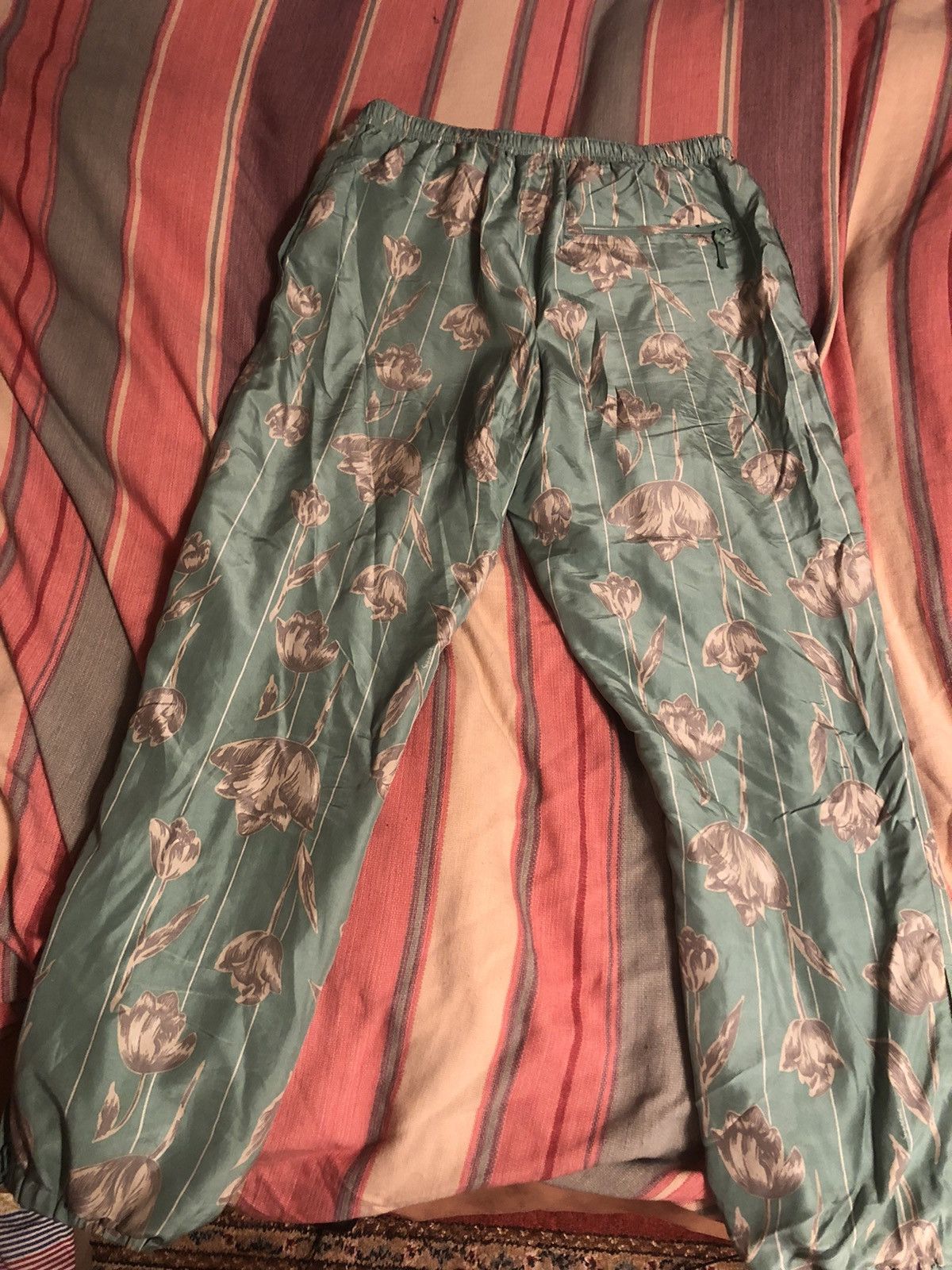 Supreme Supreme Floral Silk Track Pant - L Size US 33 - 4 Thumbnail