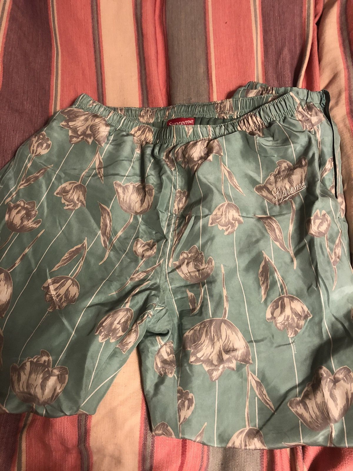 Supreme Supreme Floral Silk Track Pant - L Size US 33 - 5 Thumbnail