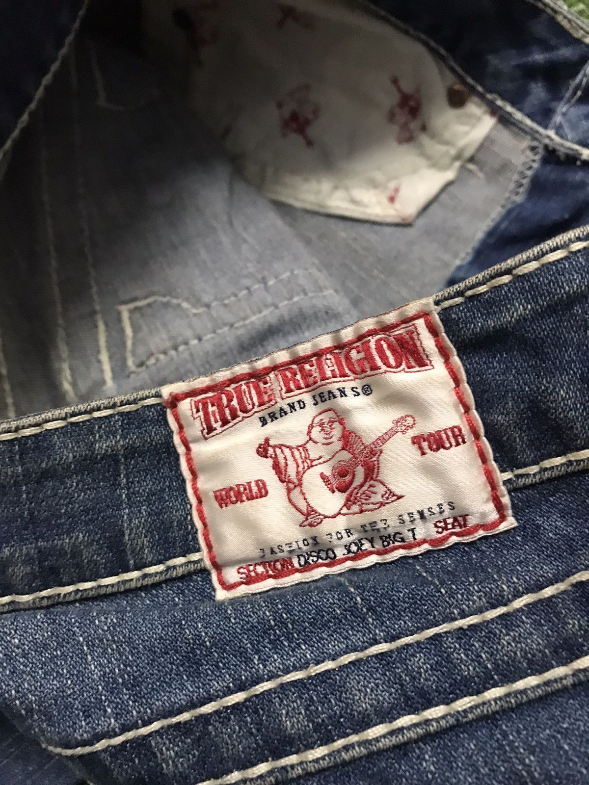True Religion × Vintage True Religion Disco Joey Big T Flared Denim Jeans Size US 31 - 8 Thumbnail