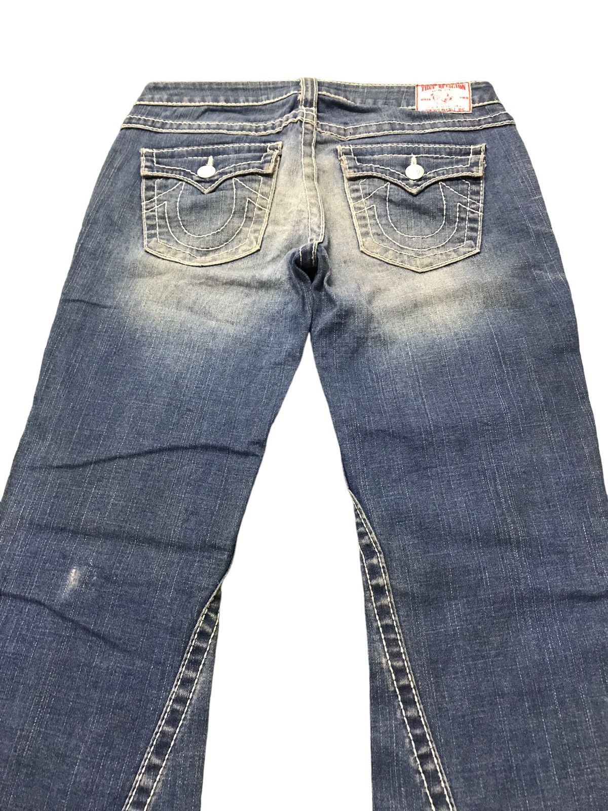 True Religion × Vintage True Religion Disco Joey Big T Flared Denim Jeans Size US 31 - 9 Thumbnail