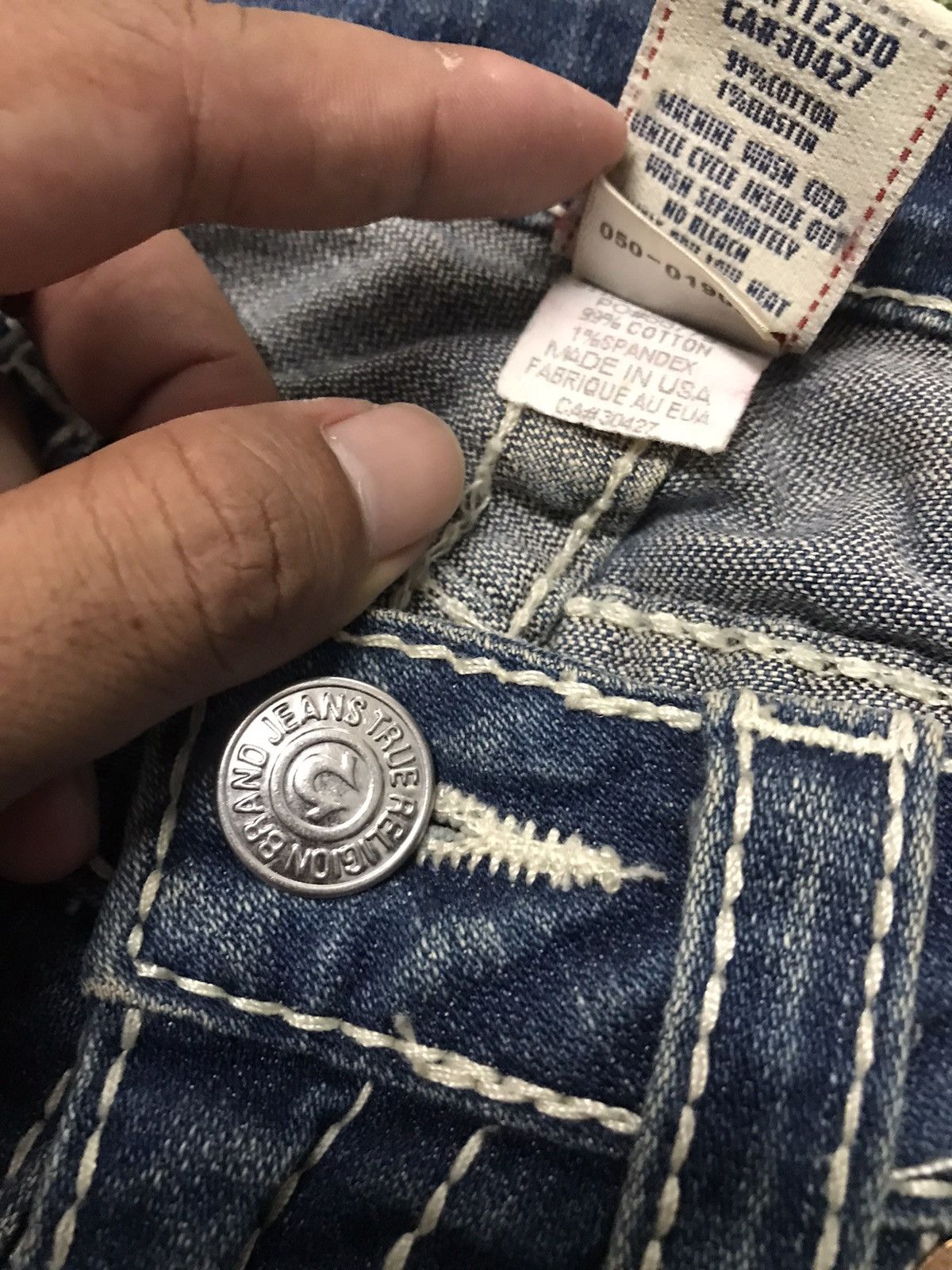 True Religion × Vintage True Religion Disco Joey Big T Flared Denim Jeans Size US 31 - 7 Thumbnail