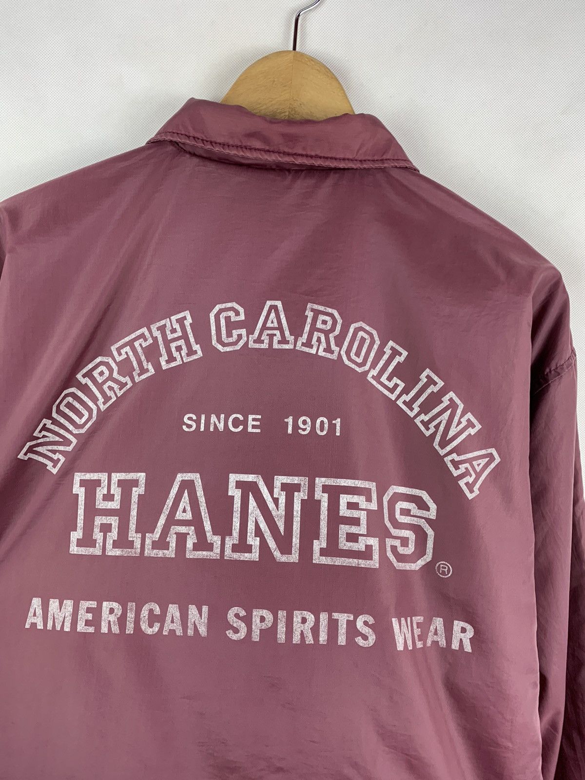 Hanes 🔥RARE🔥Vintage Hanes Big Logo Spellout Coach Jacket Size US L / EU 52-54 / 3 - 3 Thumbnail