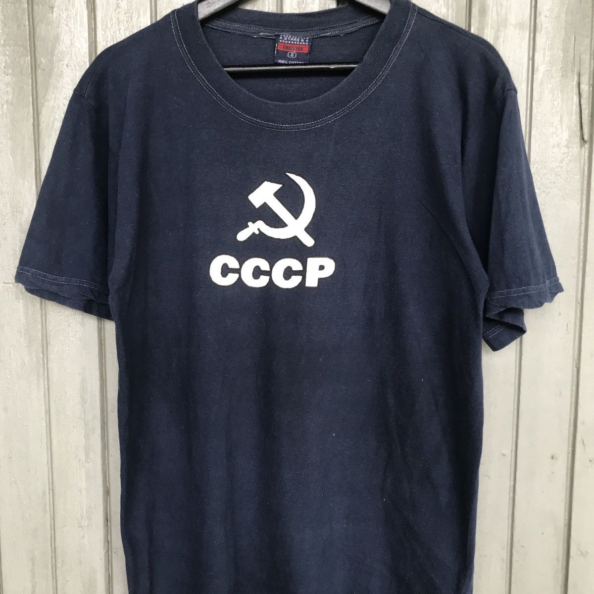 Vintage Vintage CCCP men tshirt 90s blue colour Size US S / EU 44-46 / 1 - 2 Thumbnail