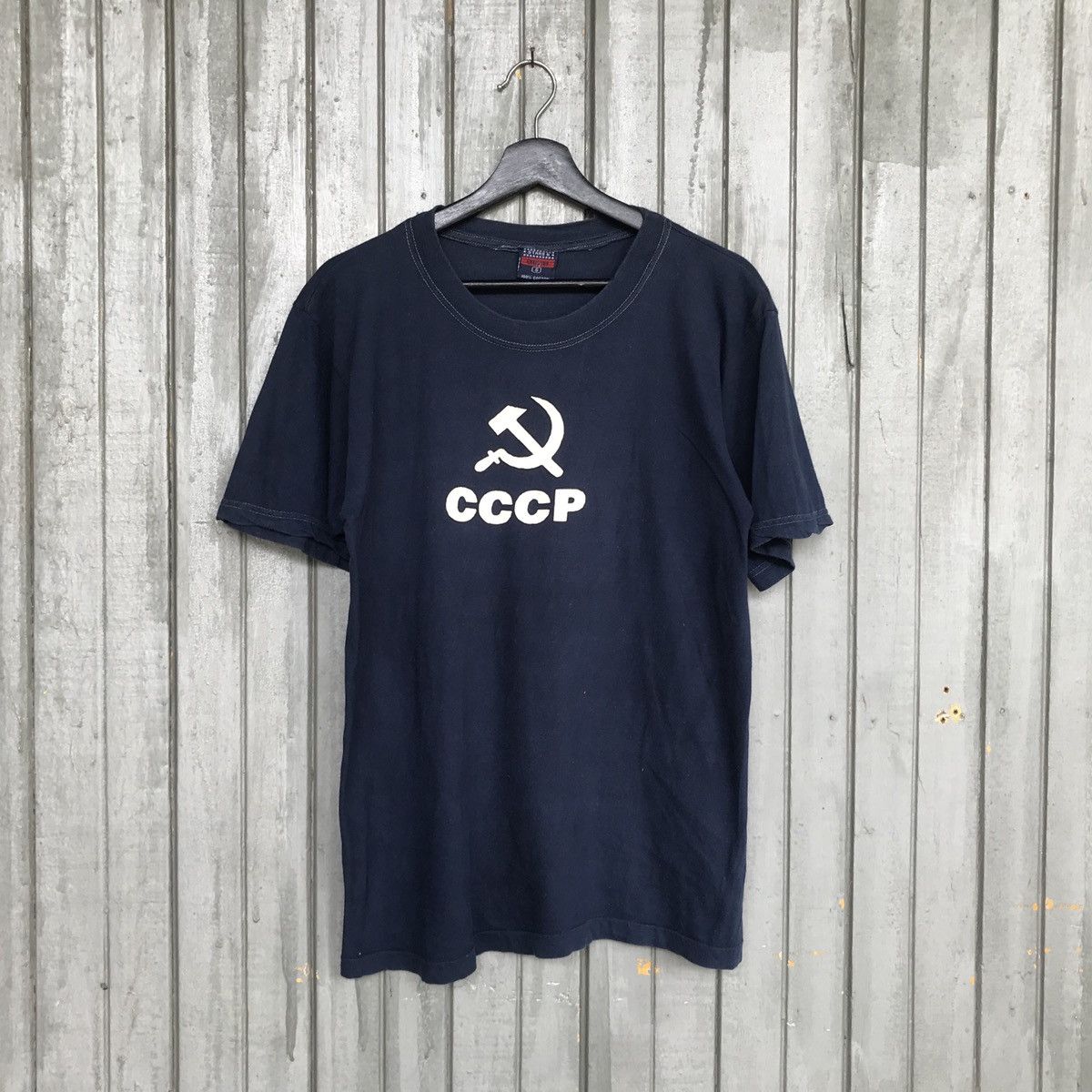 Vintage Vintage CCCP men tshirt 90s blue colour Size US S / EU 44-46 / 1 - 1 Thumbnail