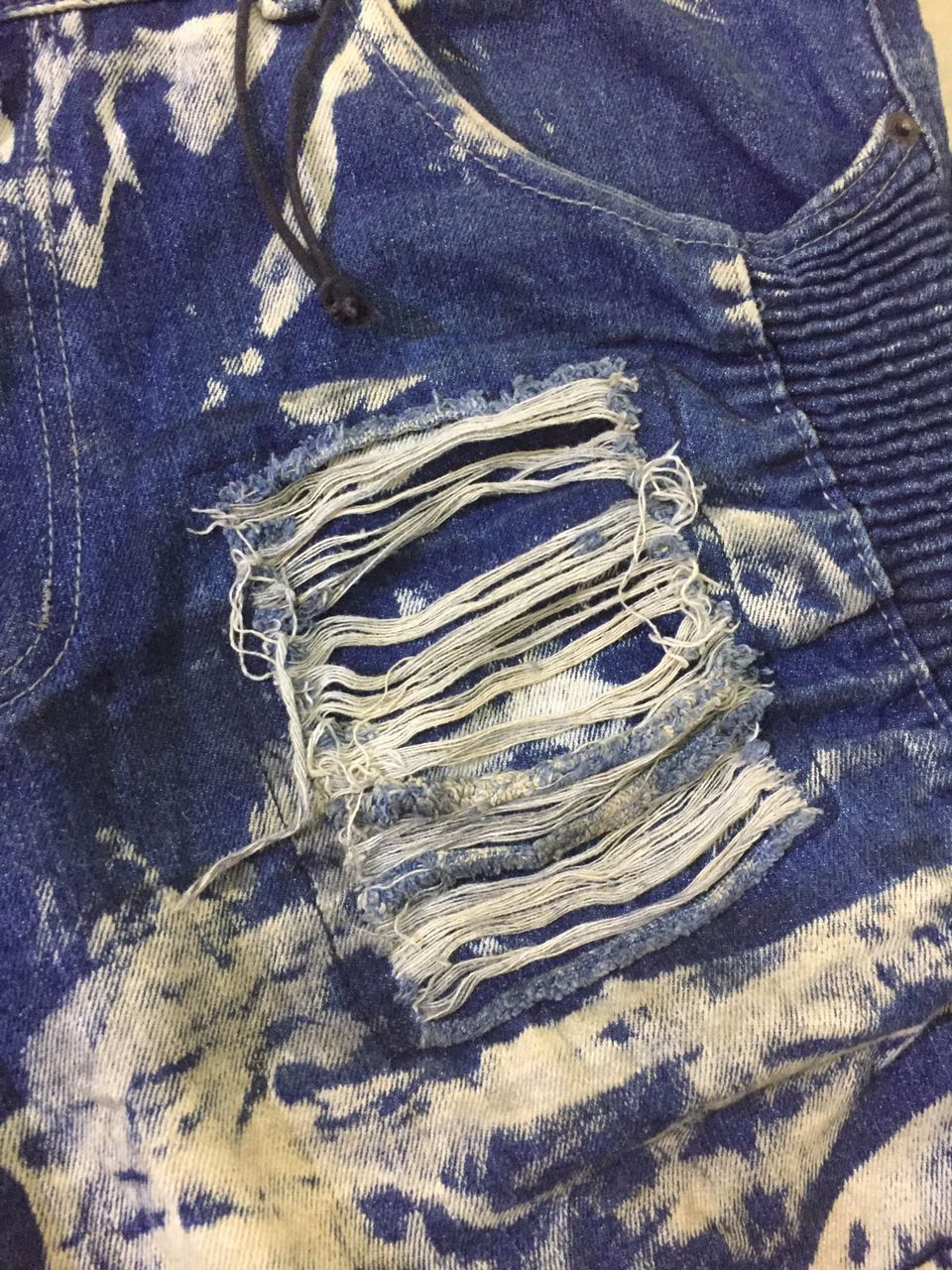 Japanese Brand × Stitch's Jeans Stitches & Rivets Destroyed Denim Jean Shorts Size US 38 / EU 54 - 5 Thumbnail