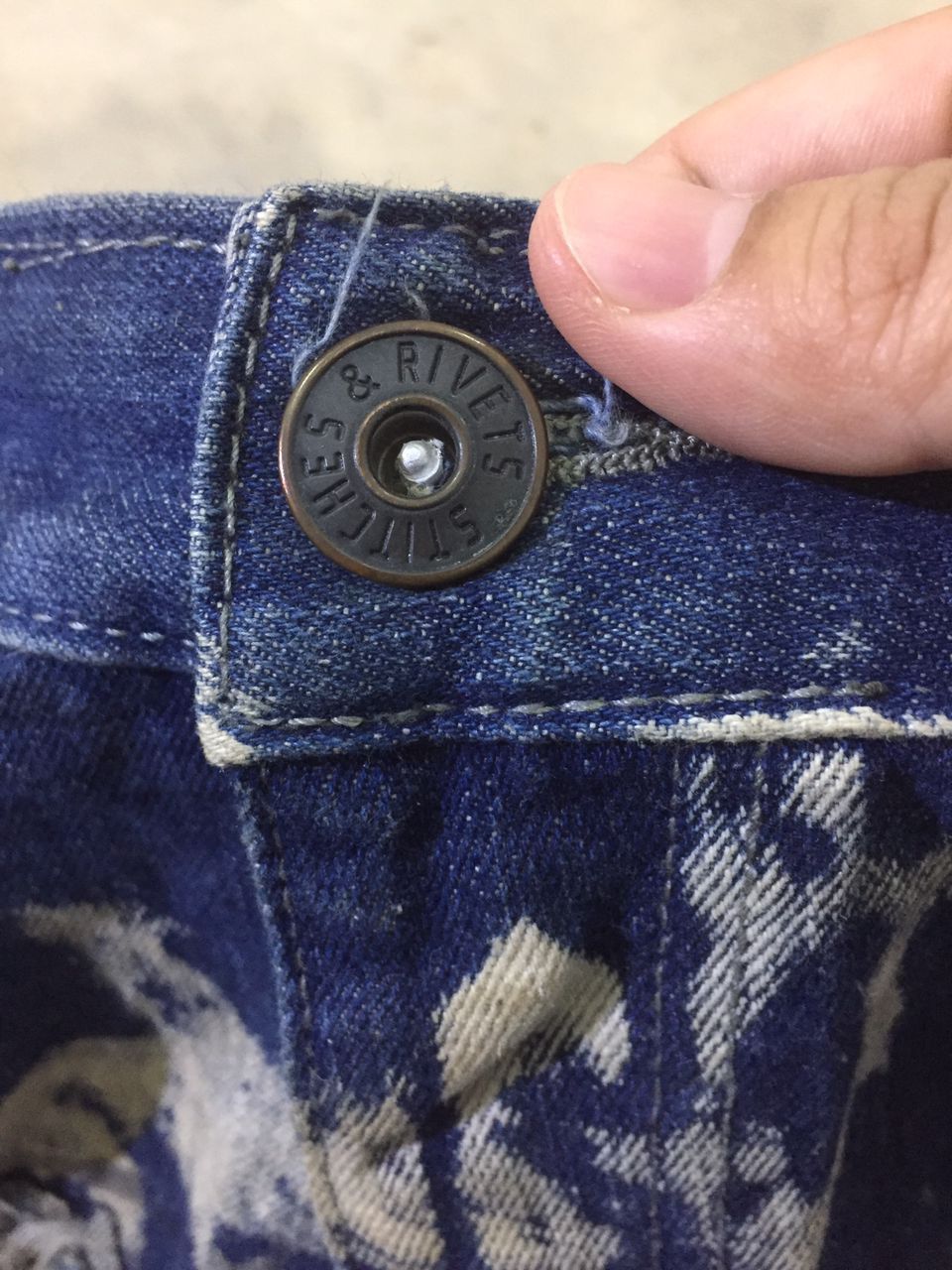 Japanese Brand × Stitch's Jeans Stitches & Rivets Destroyed Denim Jean Shorts Size US 38 / EU 54 - 8 Thumbnail